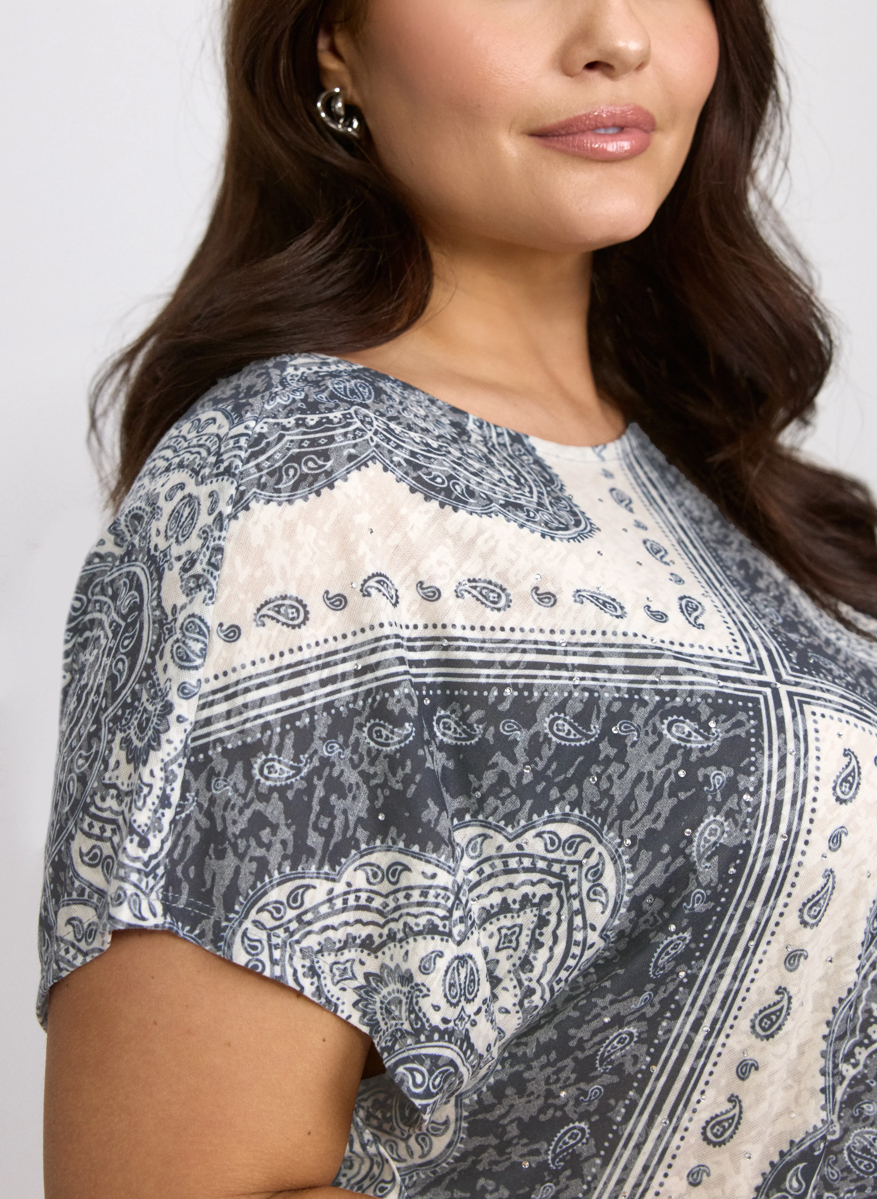 Paisley Print T-Shirt - Image 5
