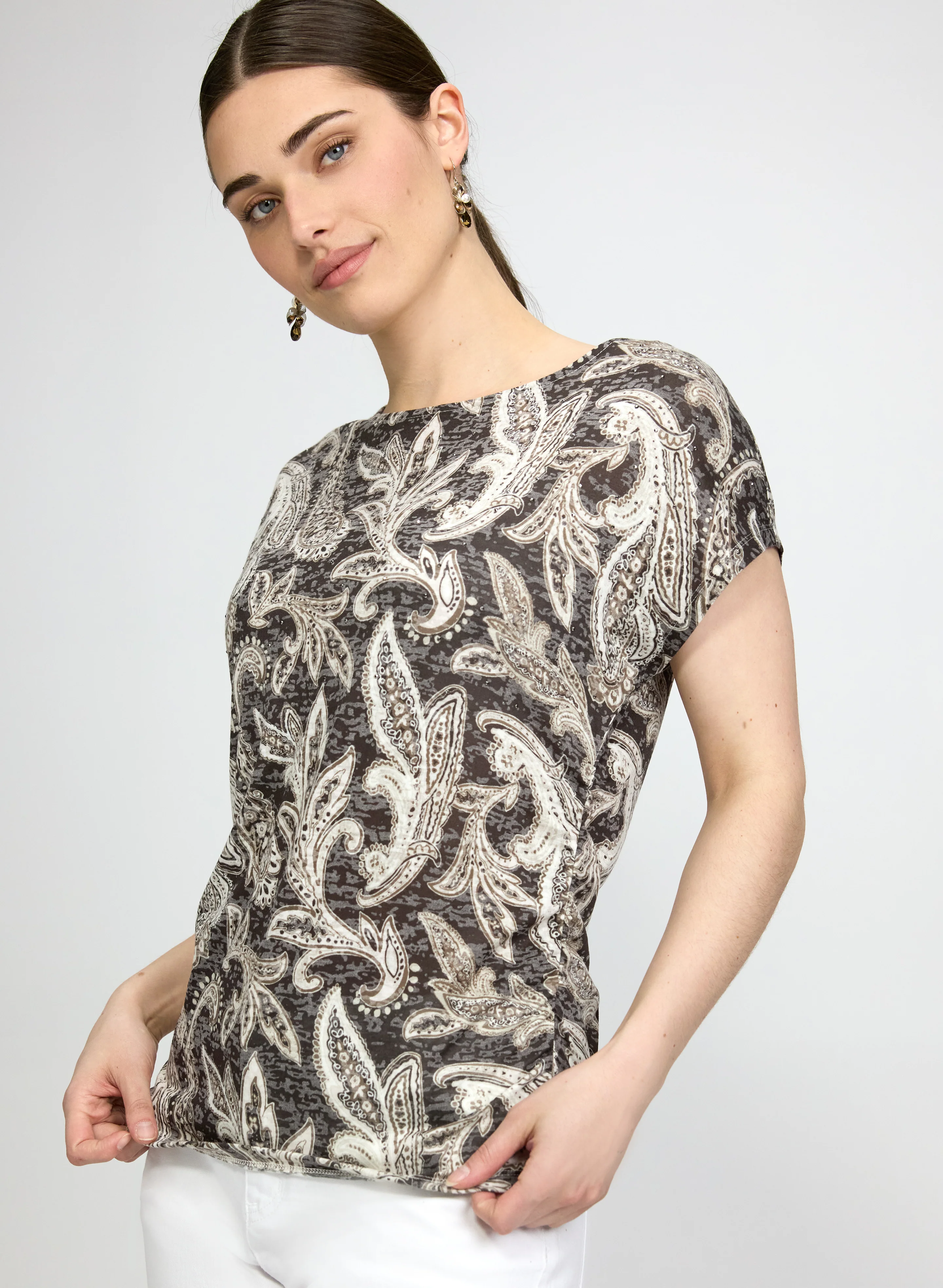 Paisley Print T-Shirt - Image 7