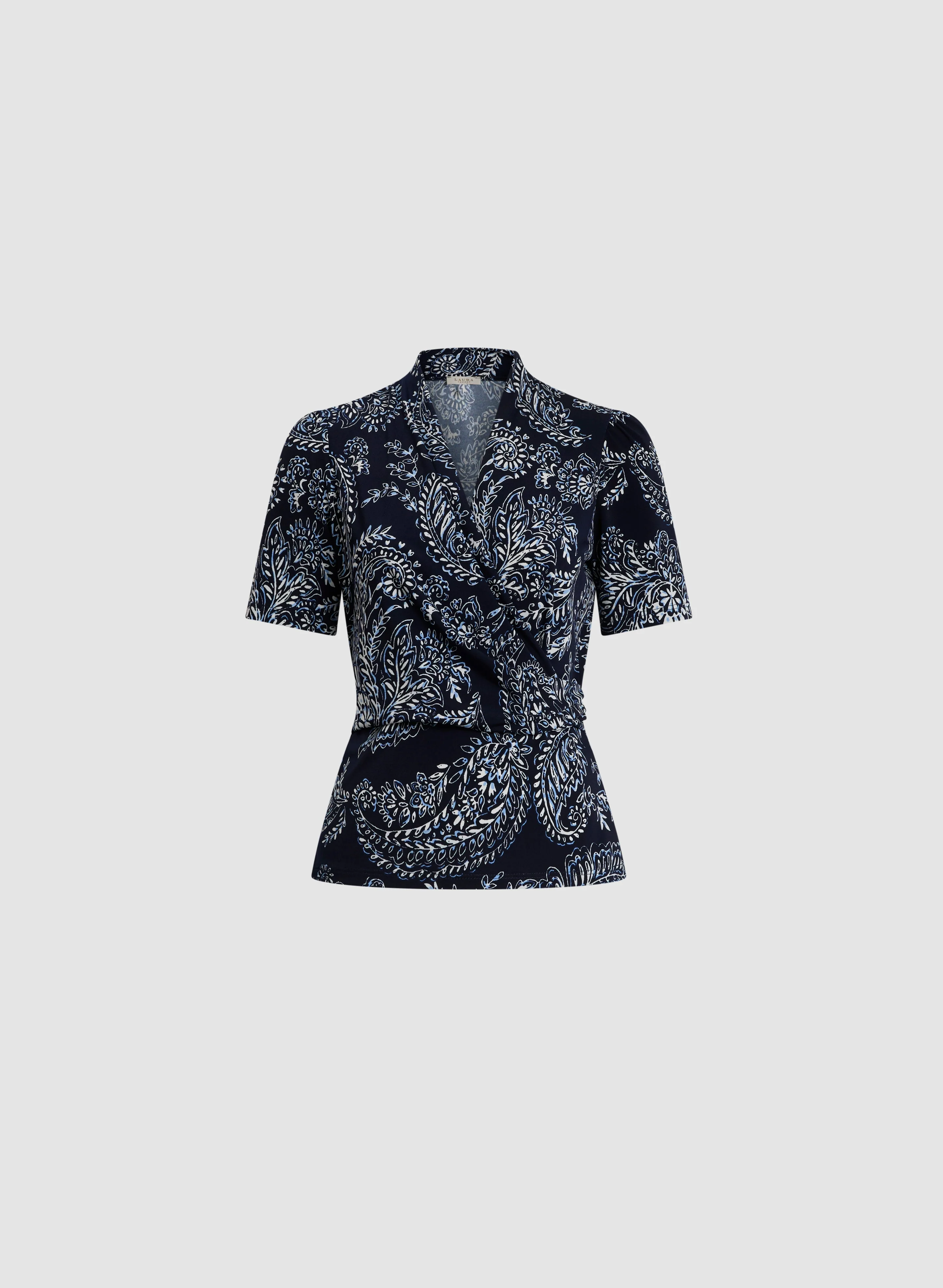 Paisley Print V-Neck Top - Image 6
