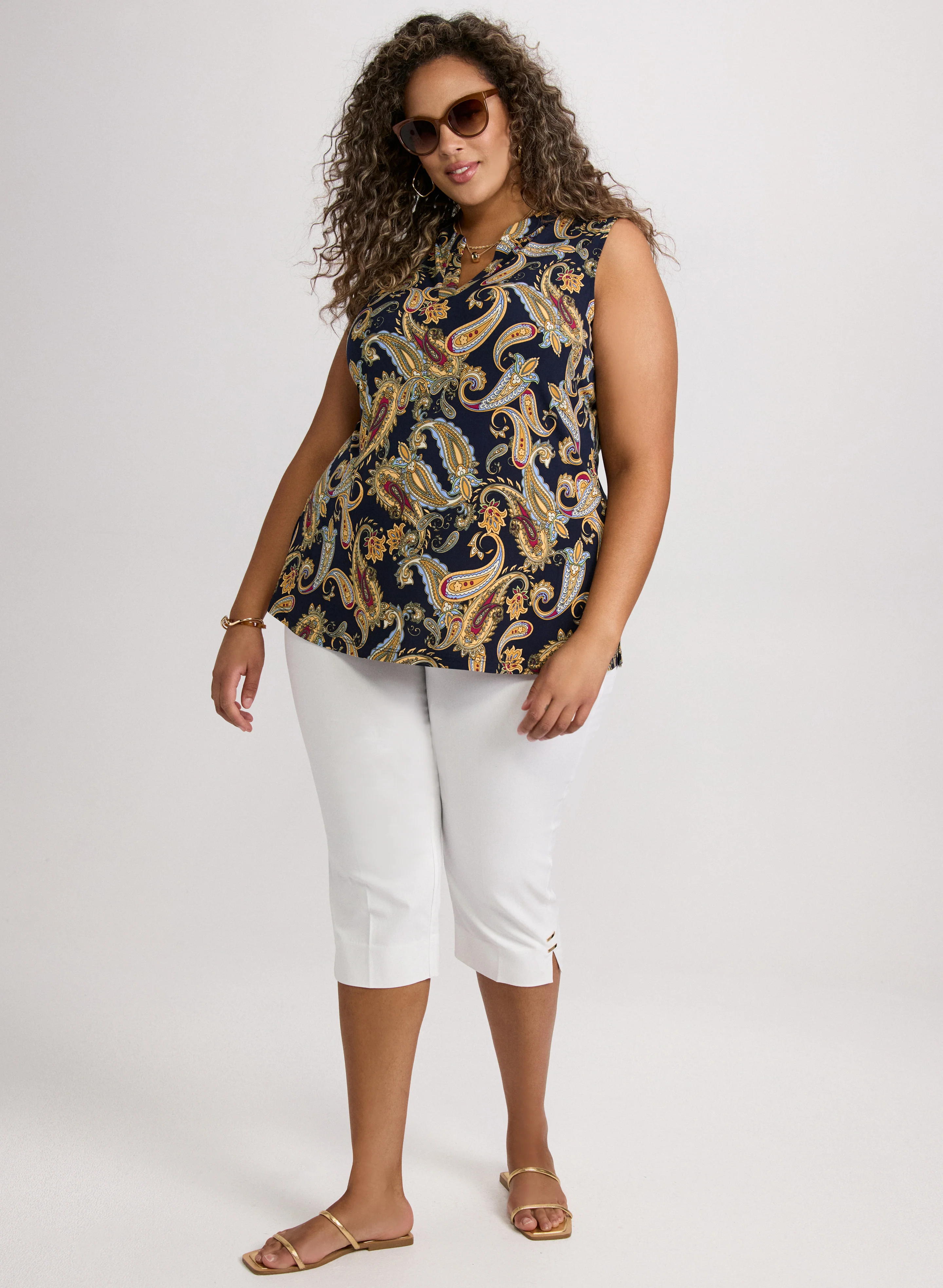 Paisley Split Neck Blouse - Image 3