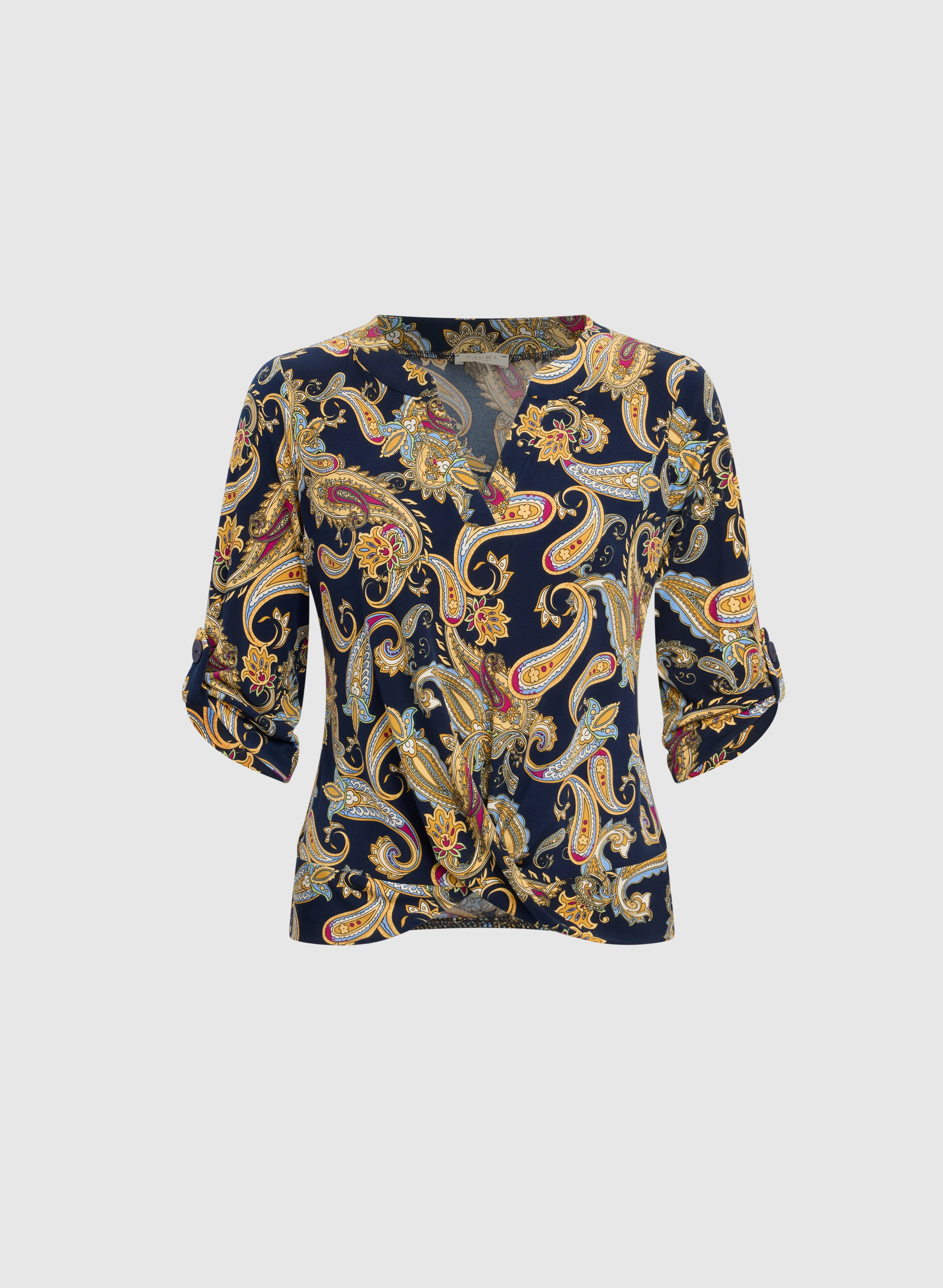 Paisley Split Neck Top - Image 6