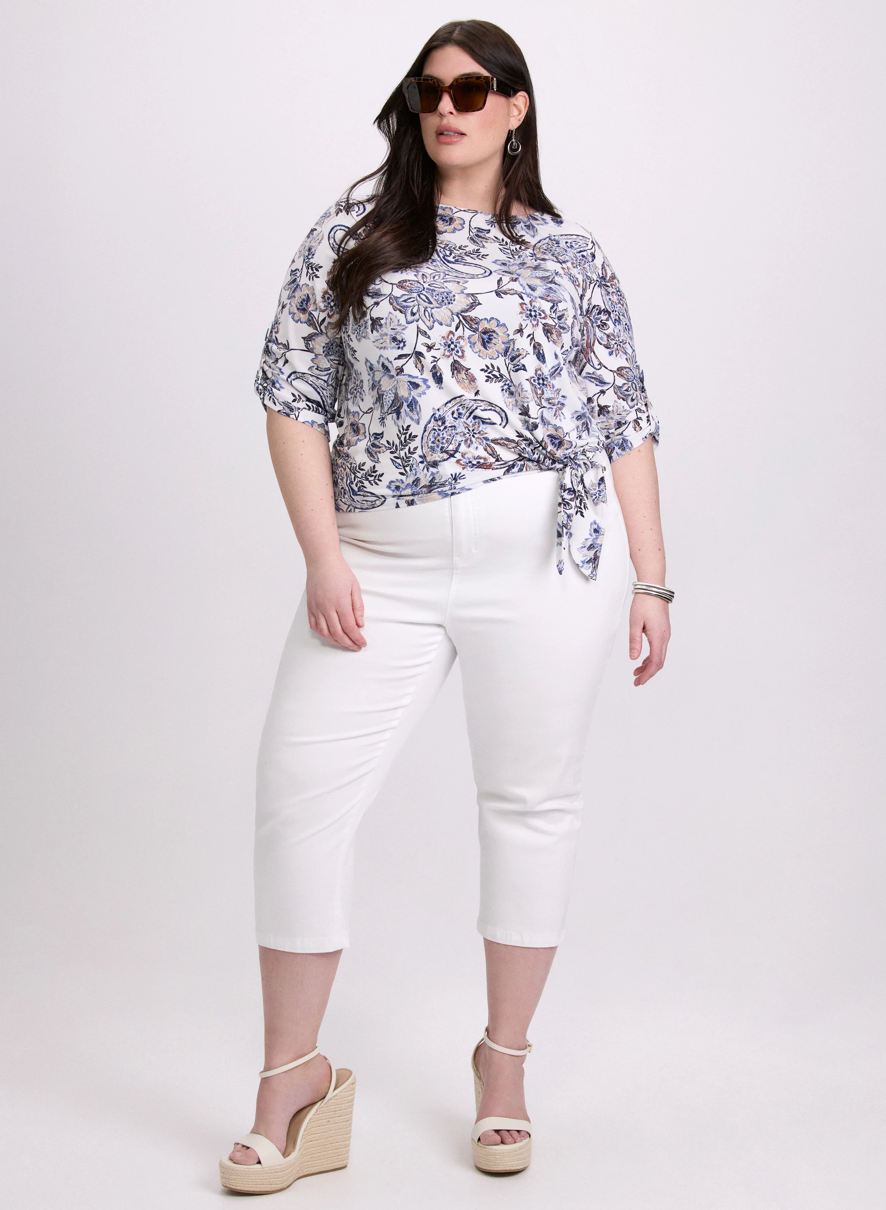 Paisley Tied-Hem Top - Image 3