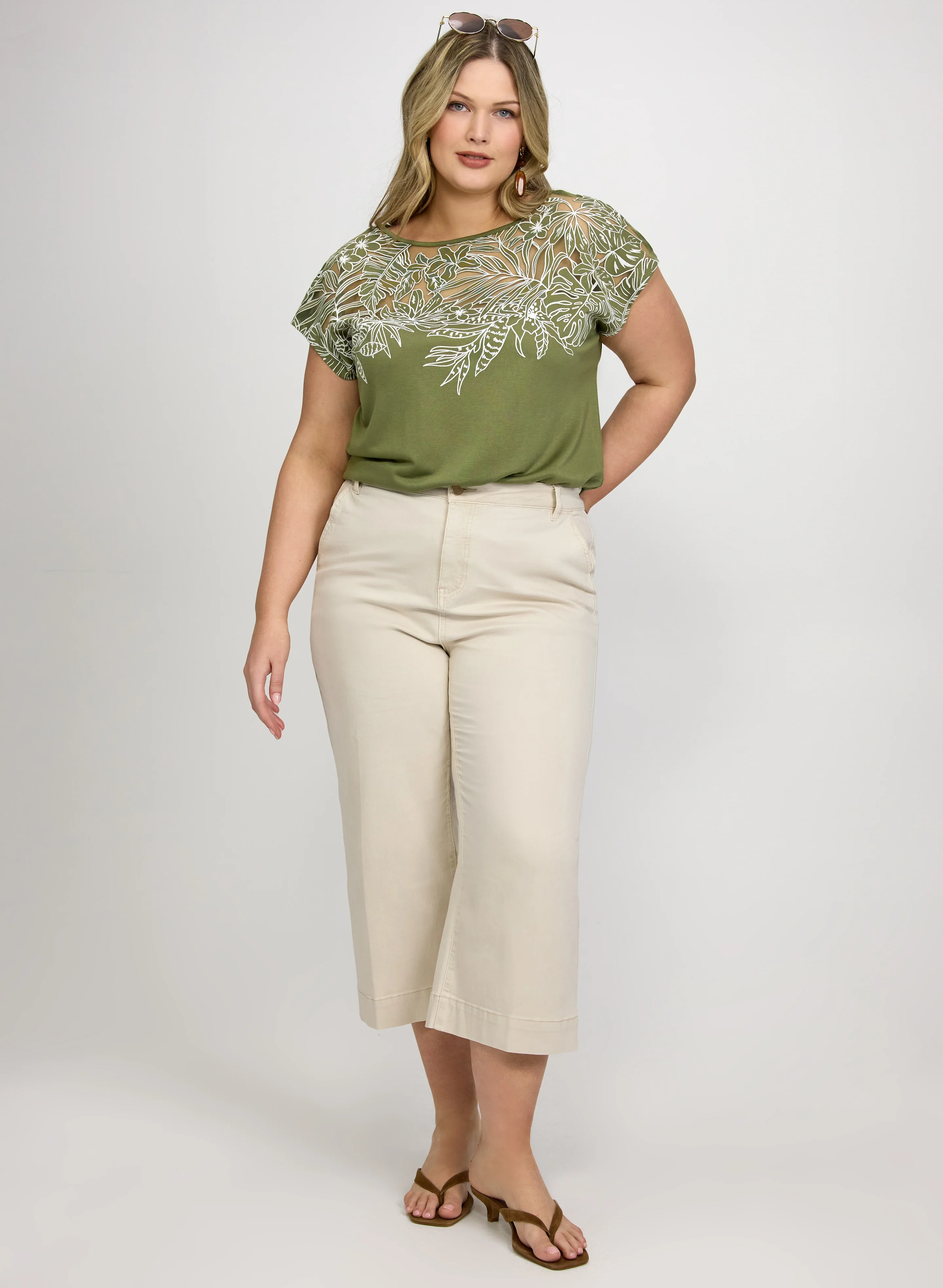Palm Leaf Applique T-Shirt - Image 3