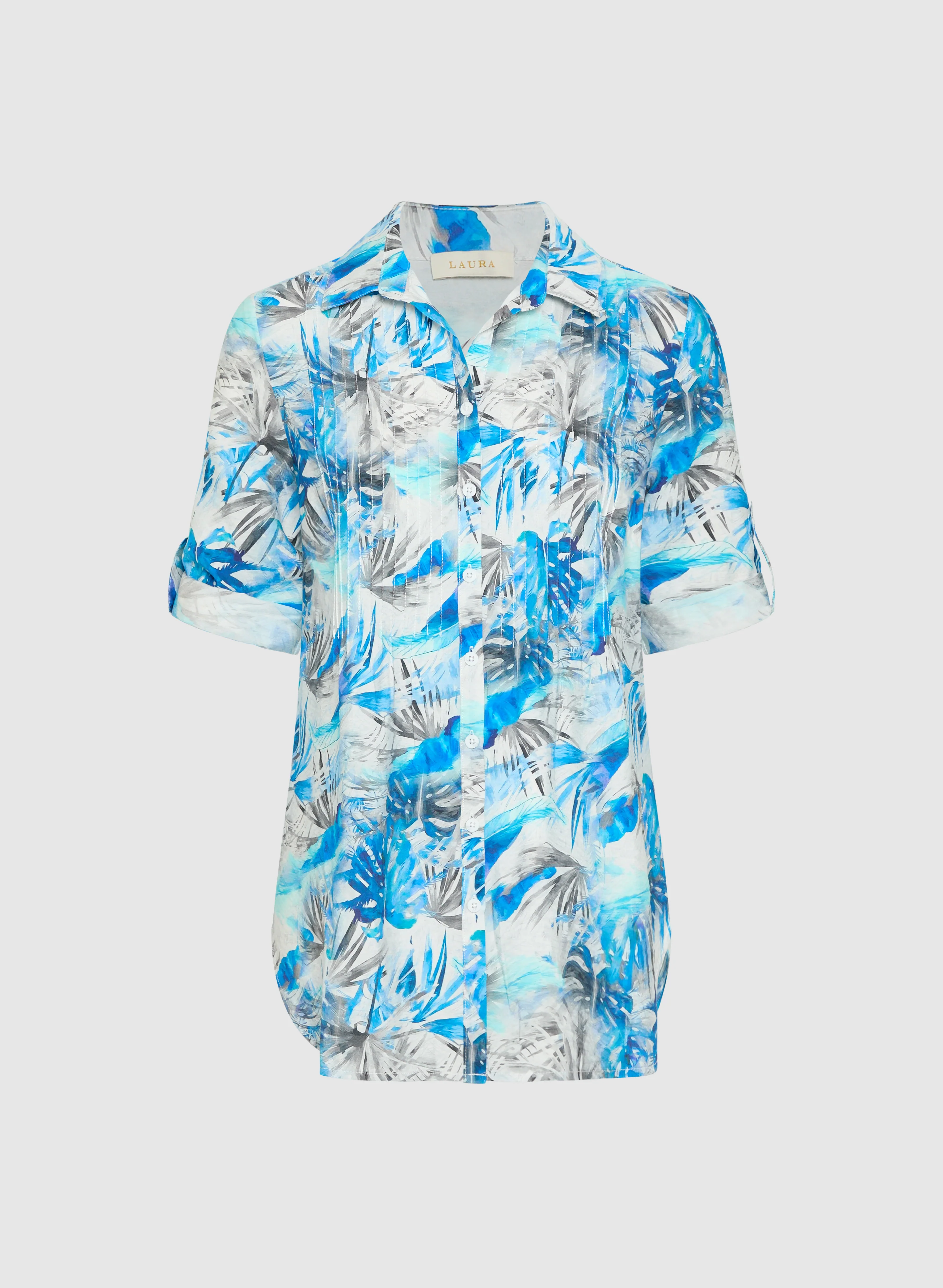 Palm Leaf Print Blouse - Image 7