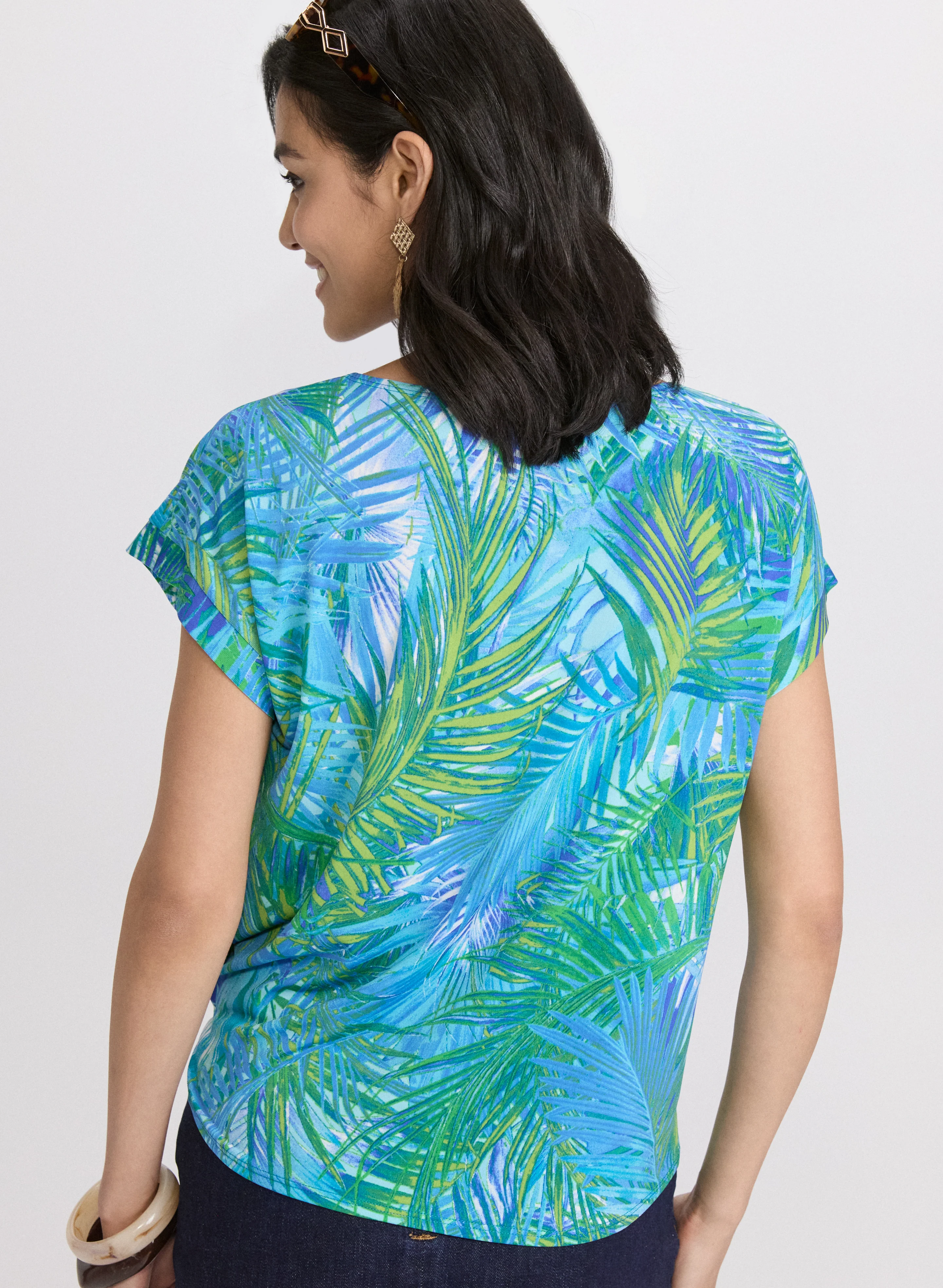 Palm Leaf Print Top - Image 3