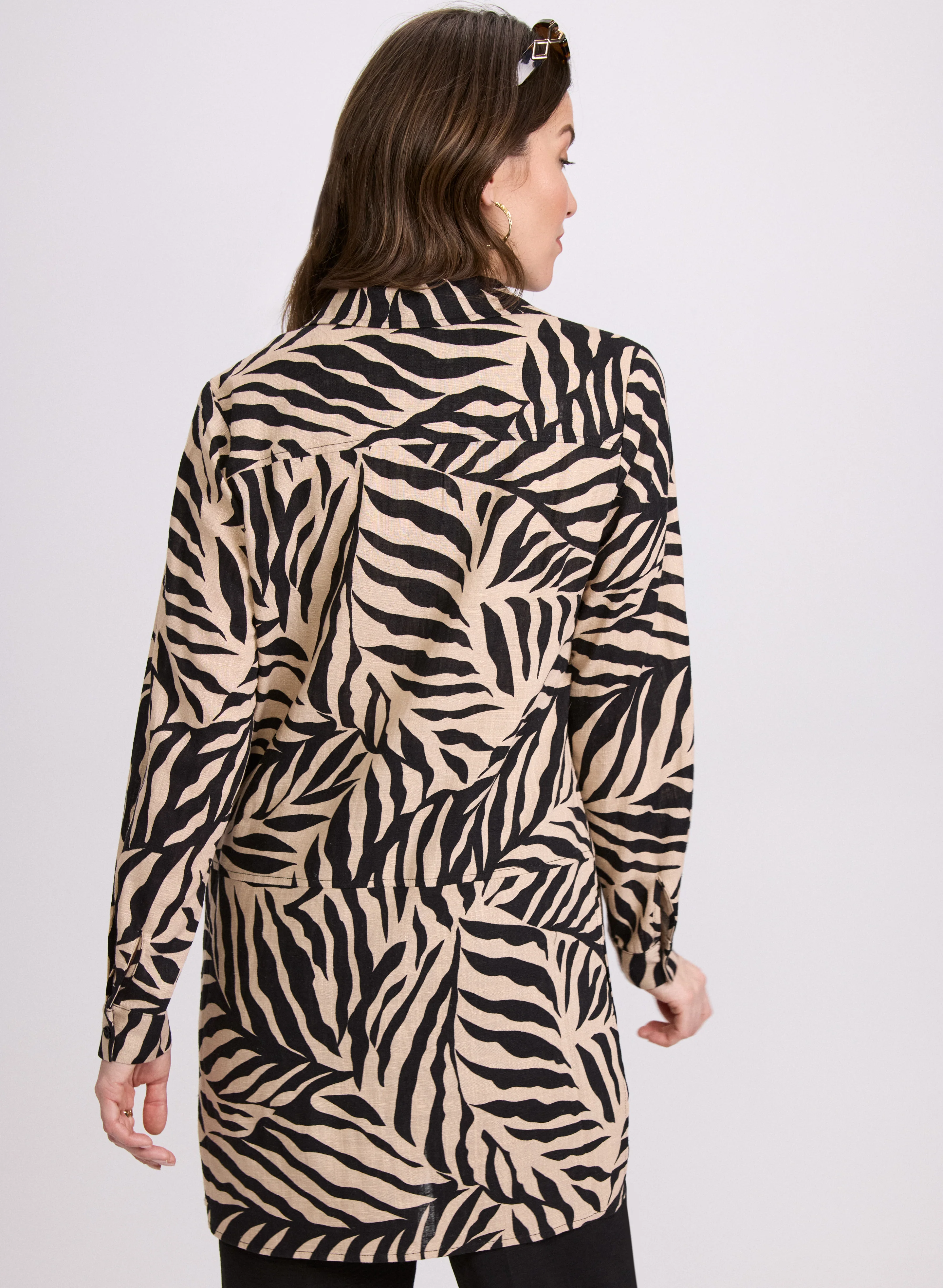Palm Leaf Print Blouse - Image 4