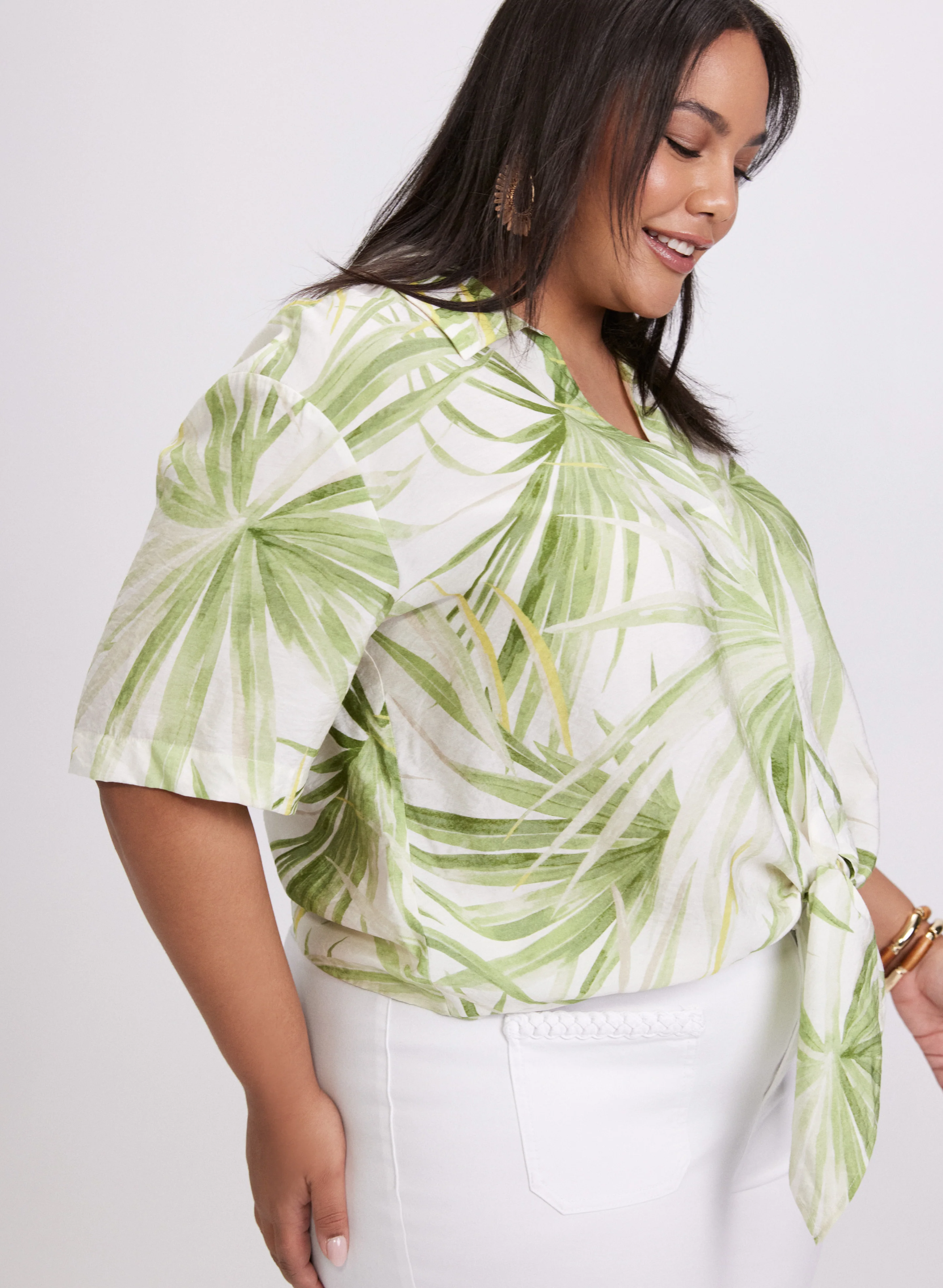 Palm Print Blouse - Image 3