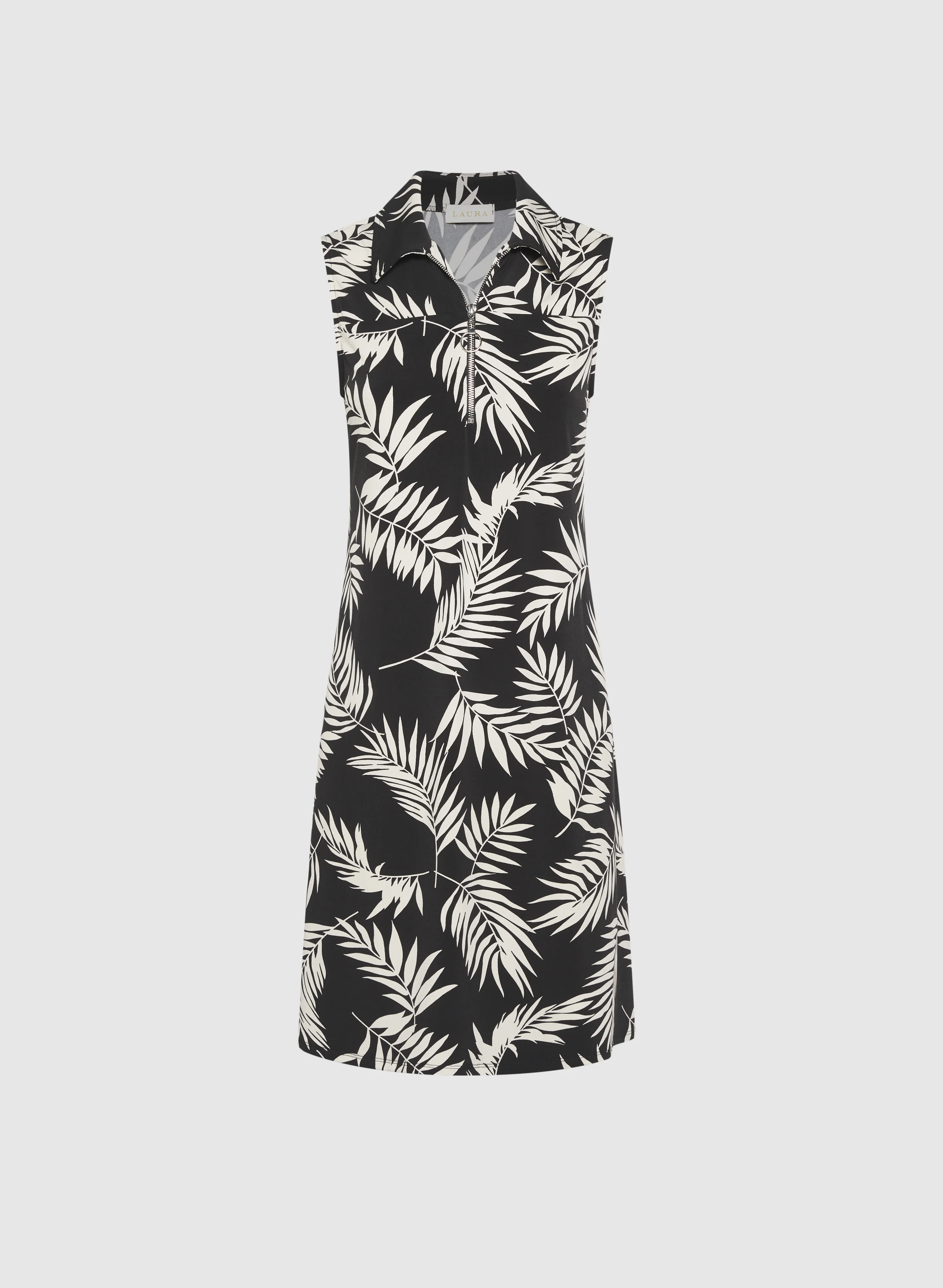 Palm Print Jersey Dress - Image 6