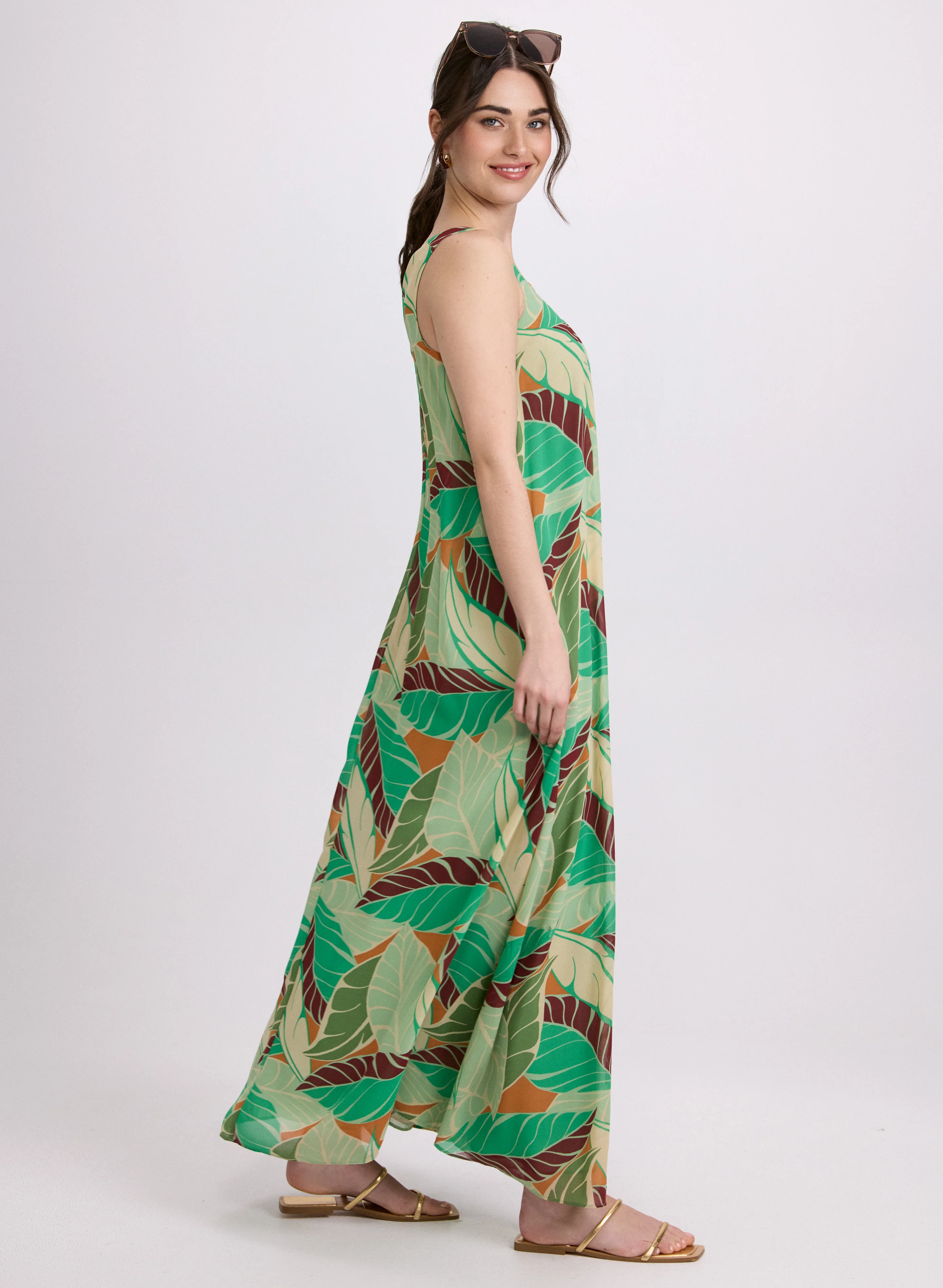 Palm Print Maxi Dress - Image 2