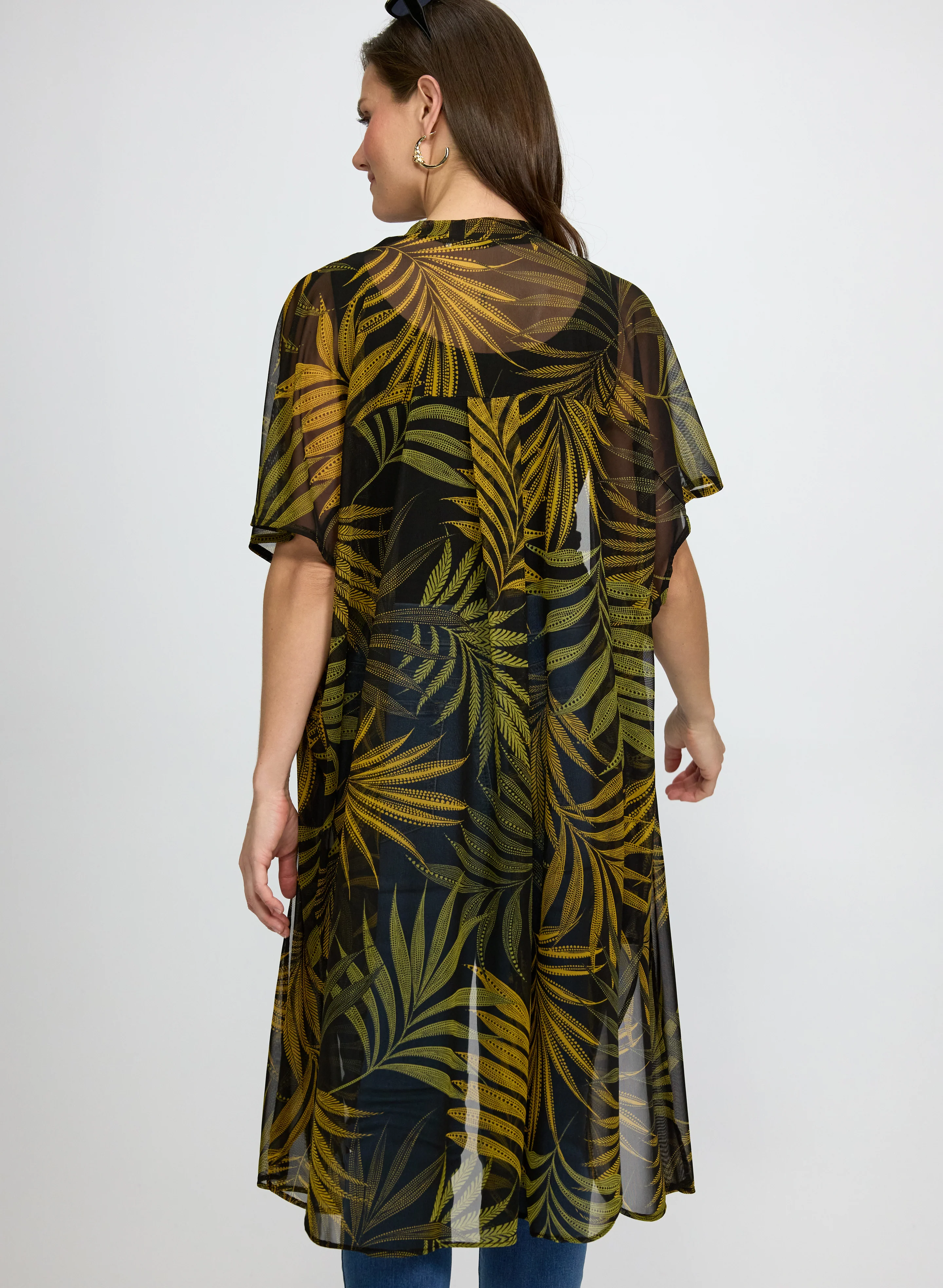 Palm Print Open Front Top - Image 4