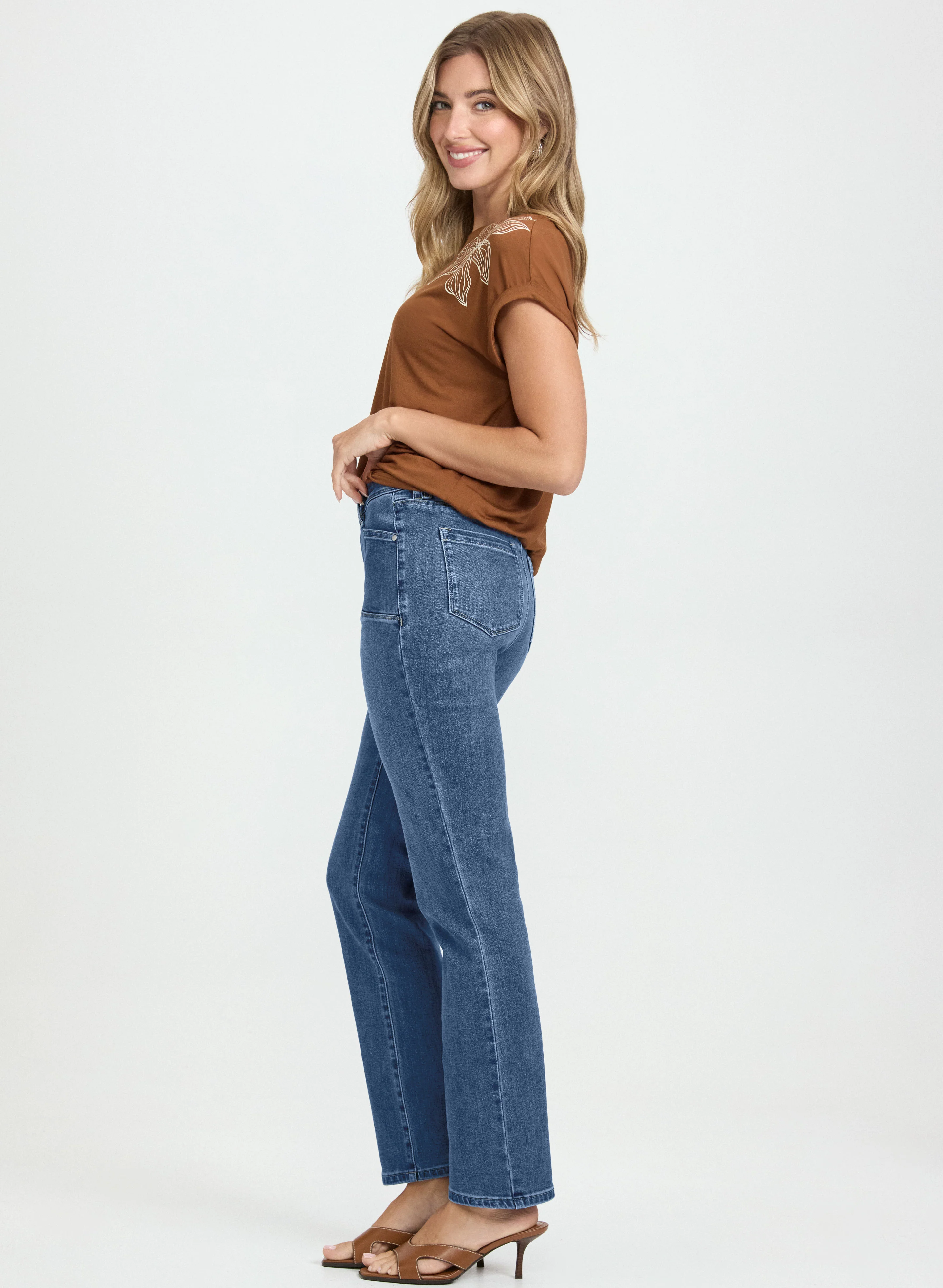 Patch Pocket Straight-Leg Jeans - Image 4