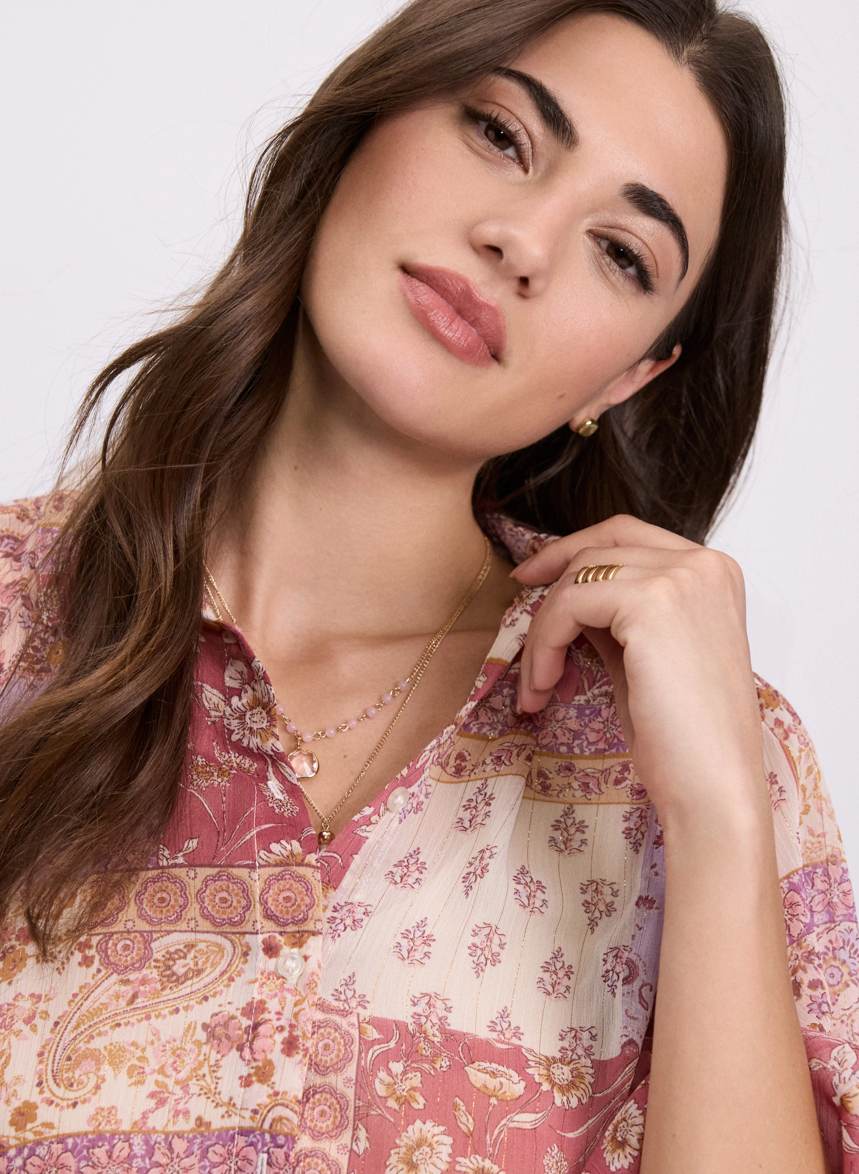 Patchwork Print Blouse - Image 5