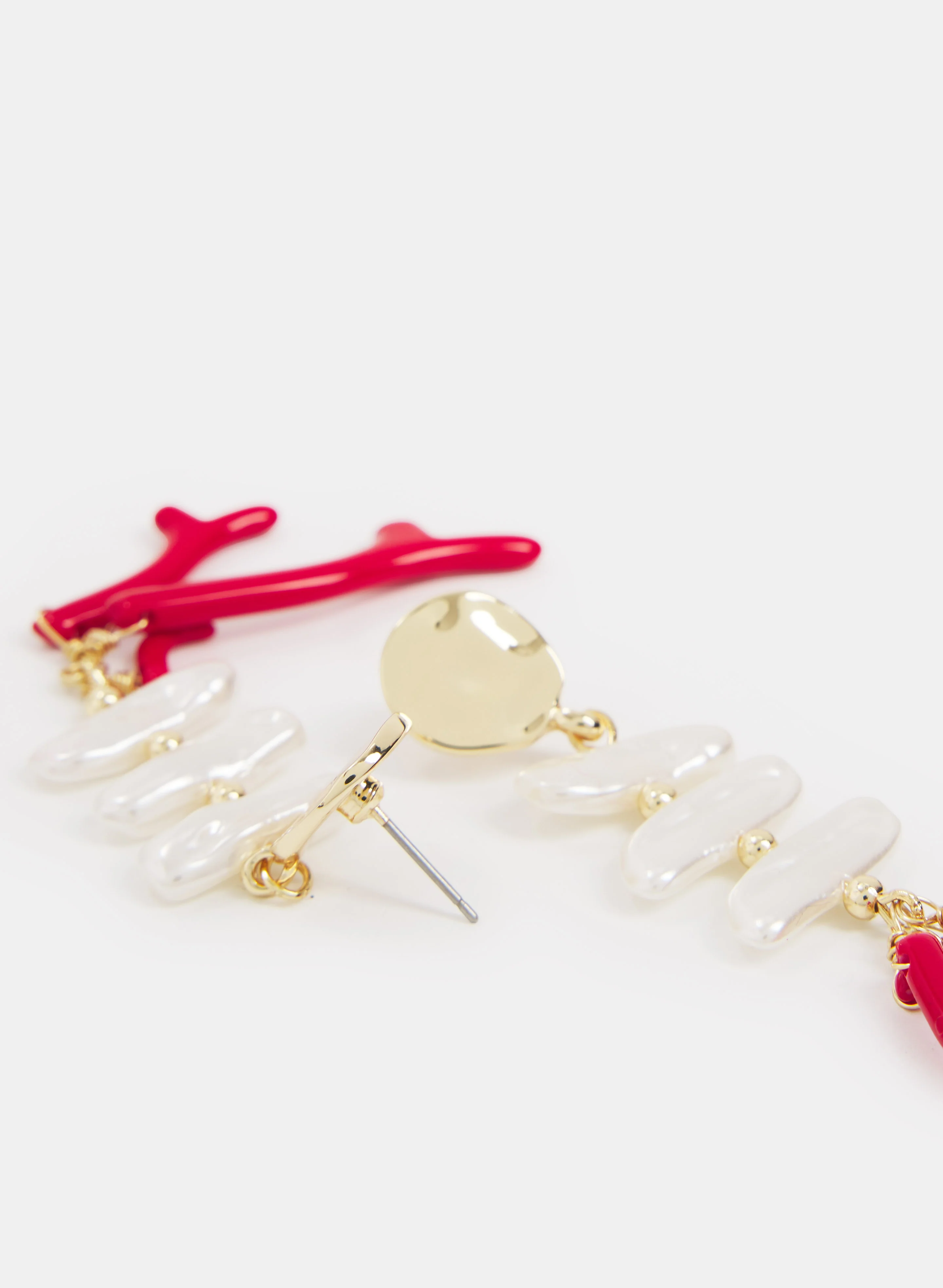 Pearl Coral Earrings - Image 2