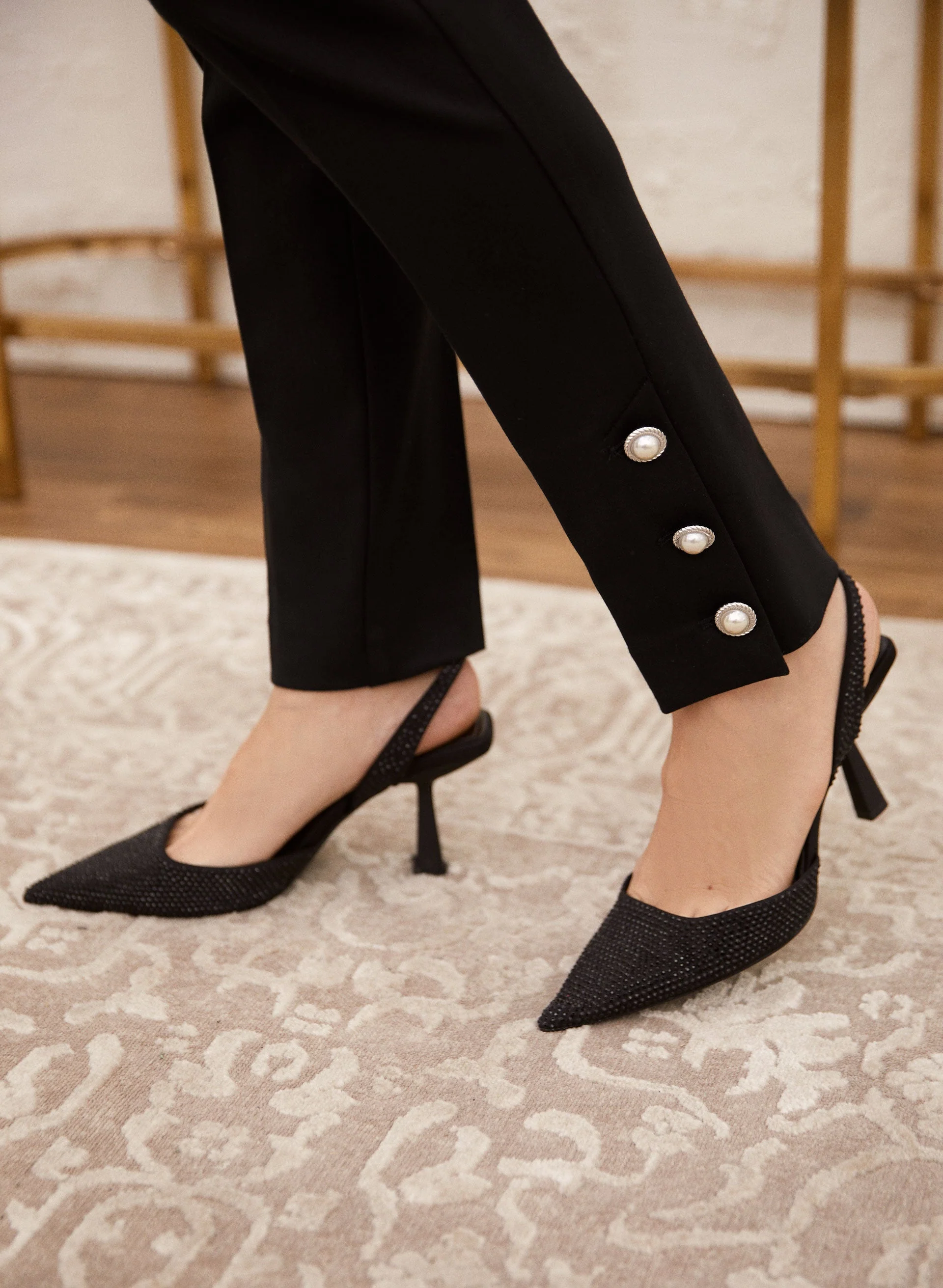 Pearl Detail Pull-On Pants - Image 4