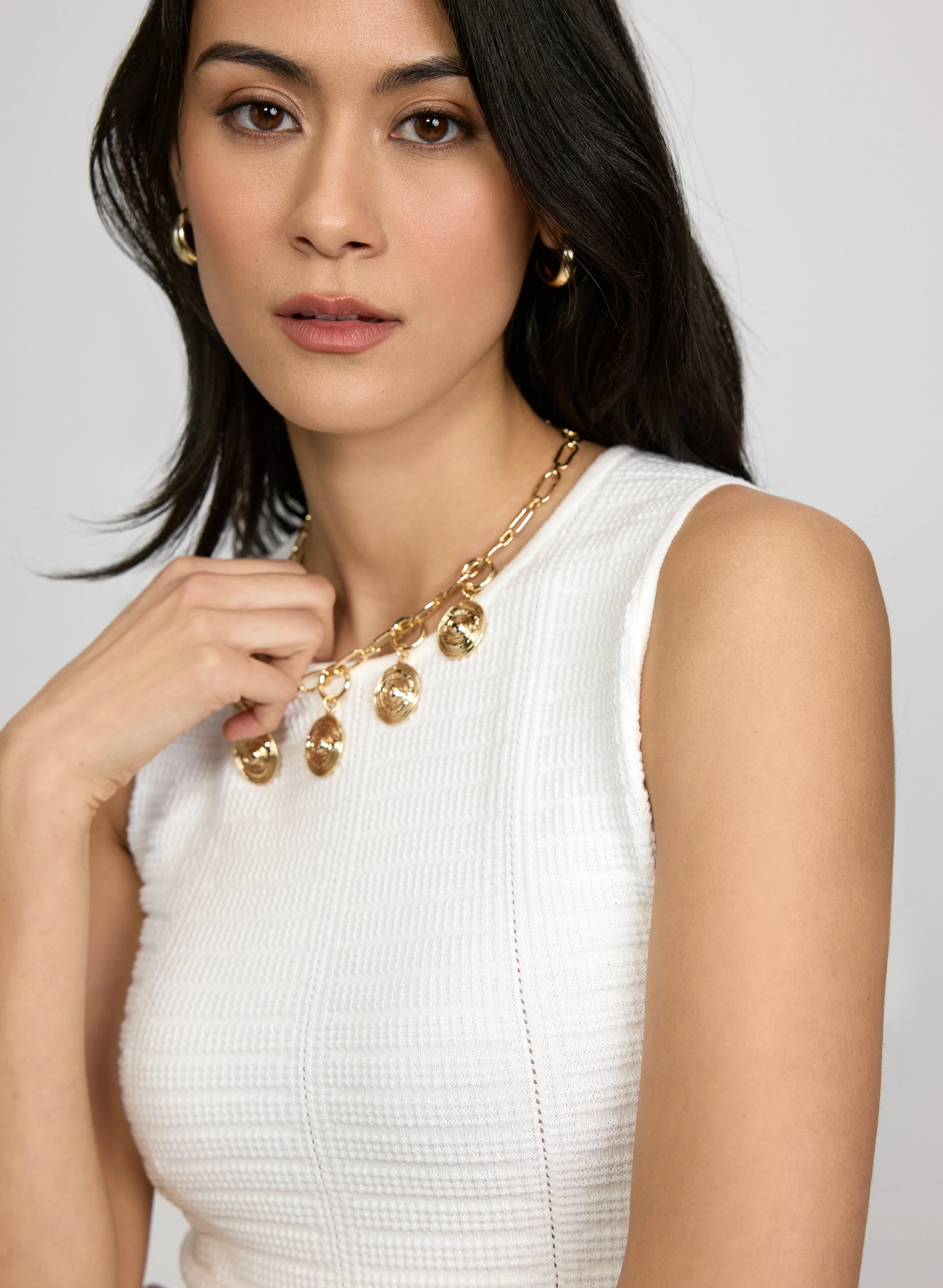 Pearl Detail Sleeveless Knit - Image 5