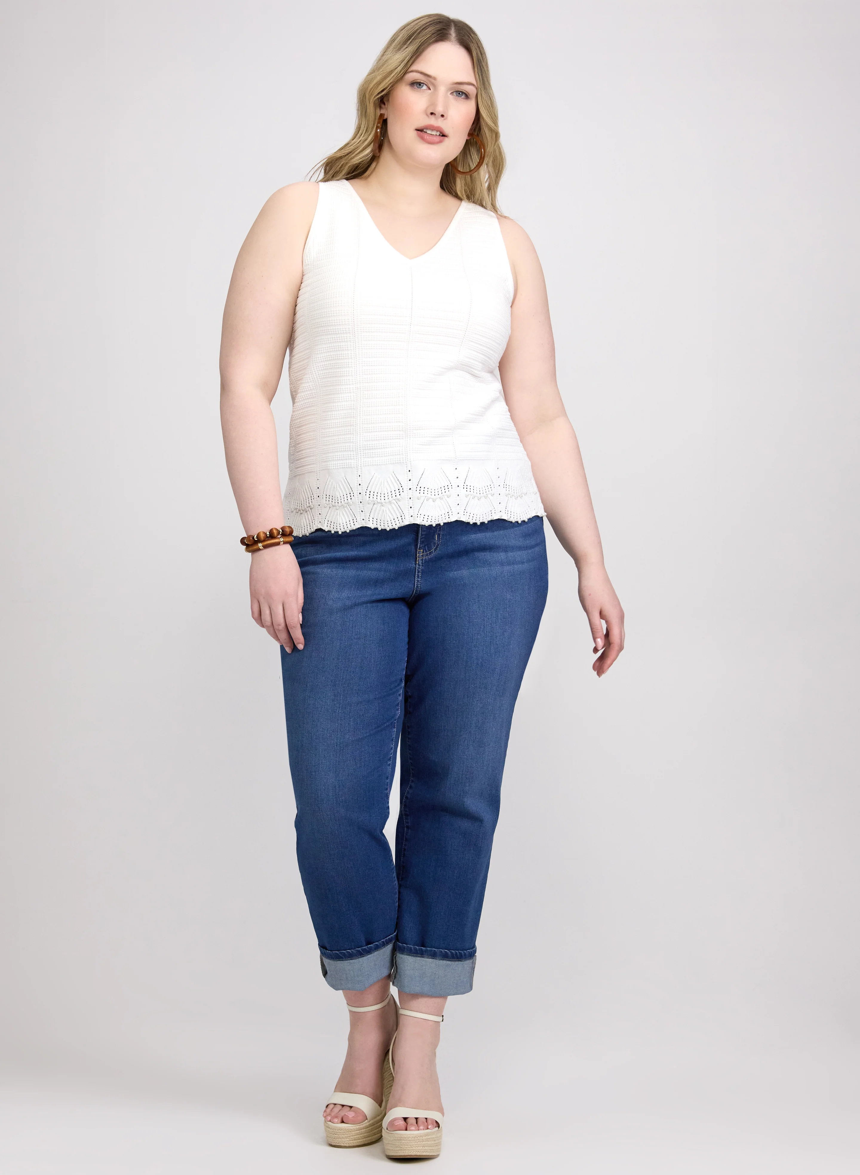 Pearl Embellished Knit Tank Top - Image 3