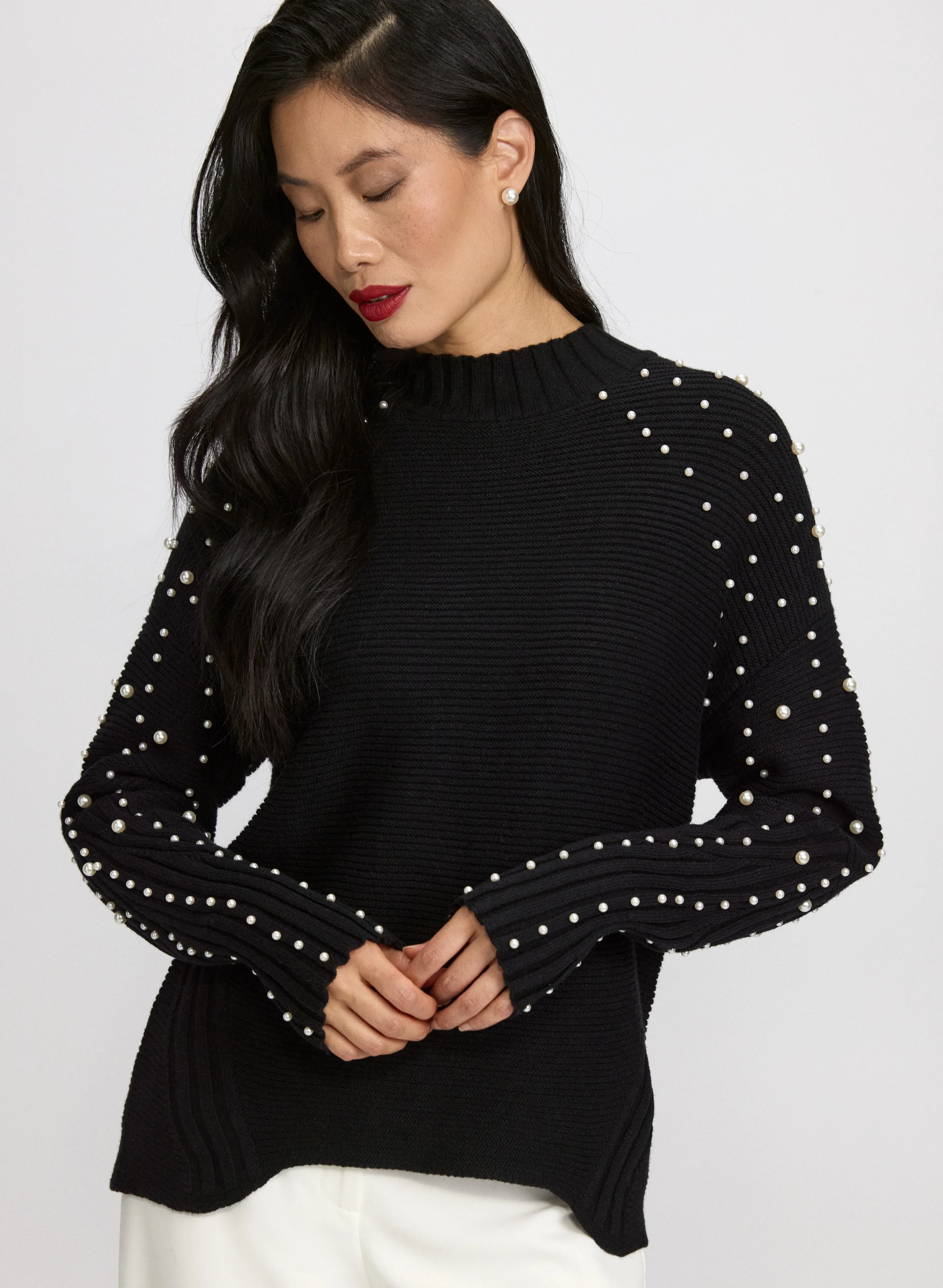 Pearl Embellished Sweater - Image 5