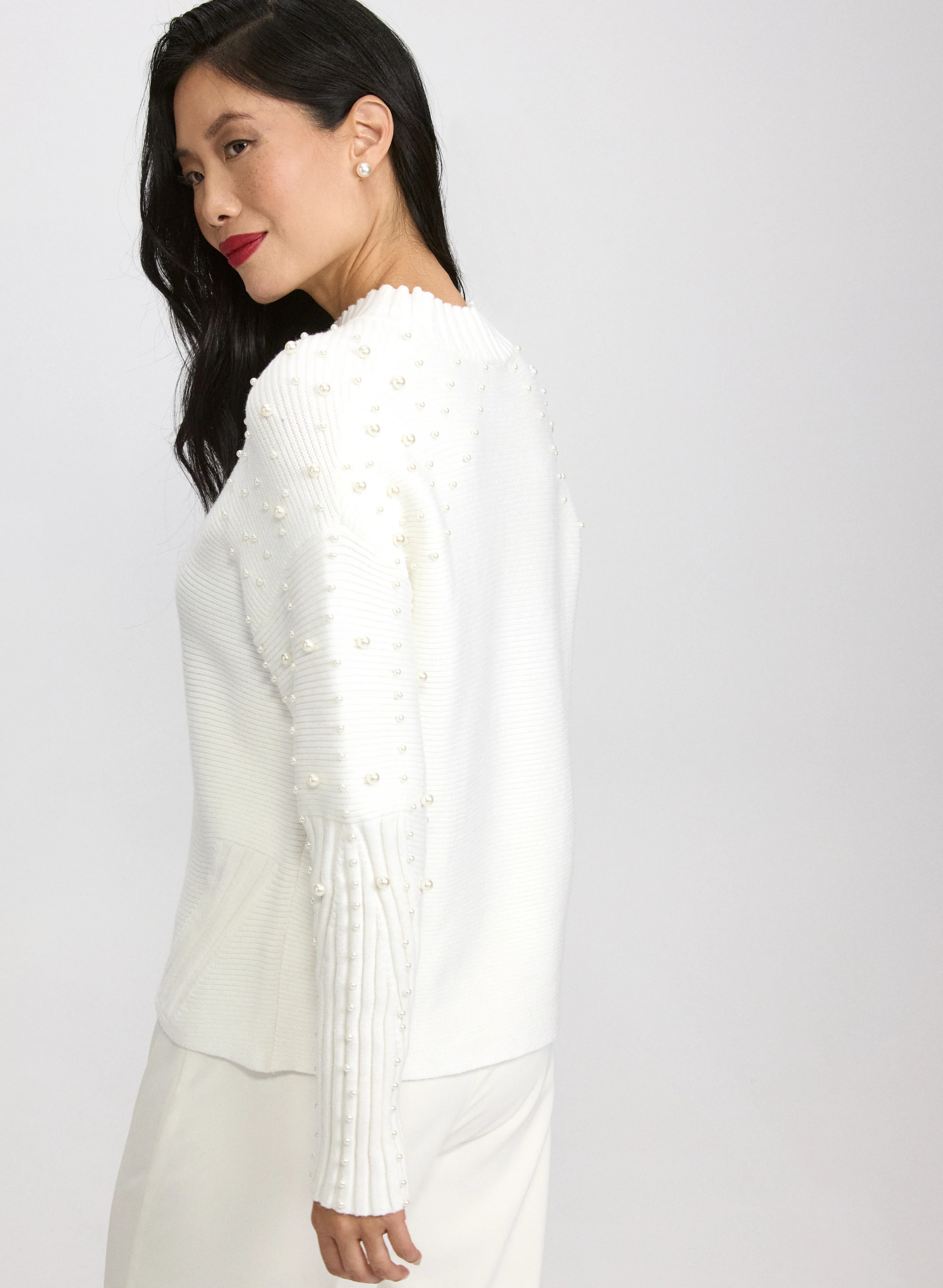 Pearl Embellished Sweater - Image 4
