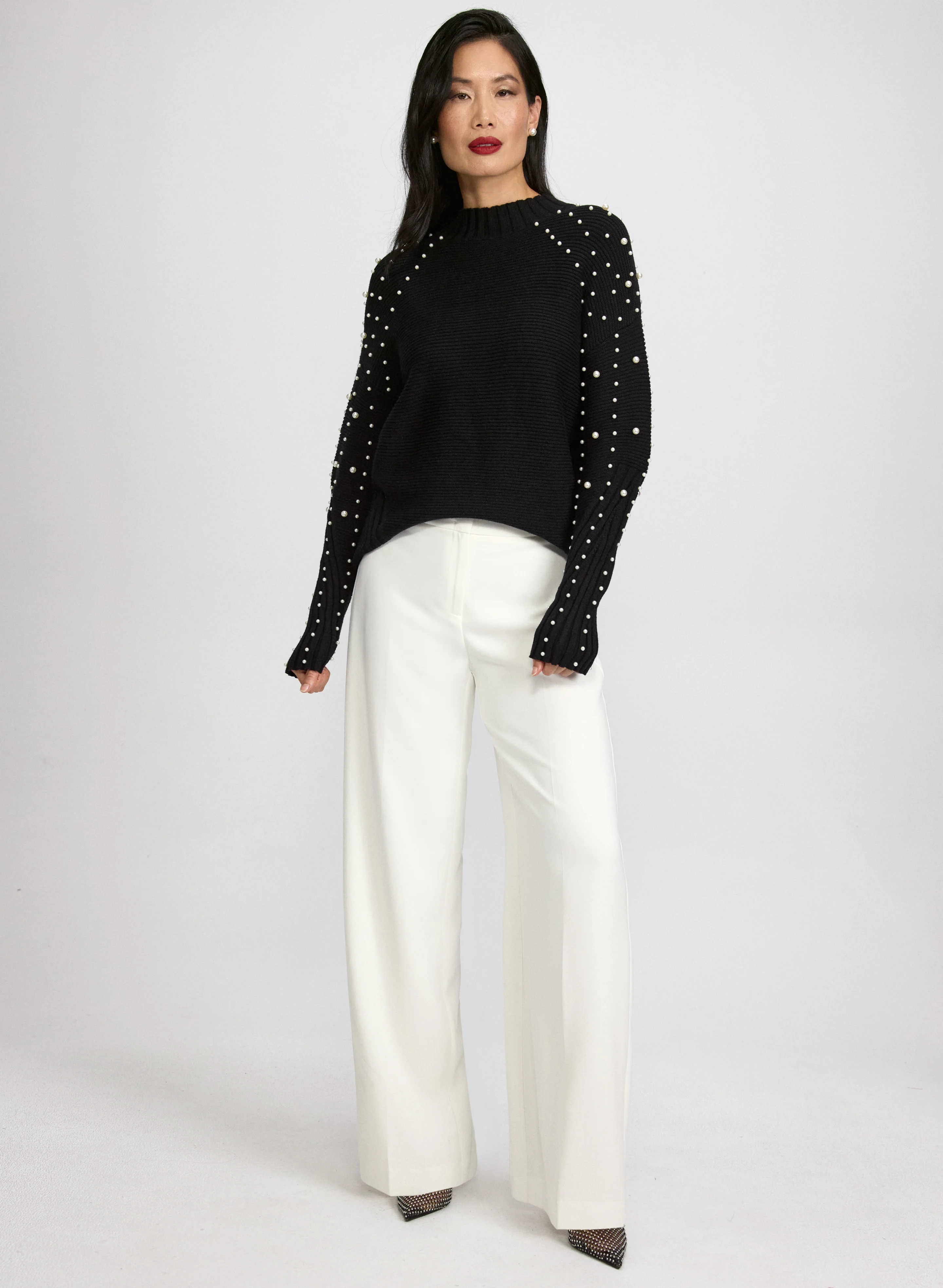 Pearl Embellished Sweater - Image 3
