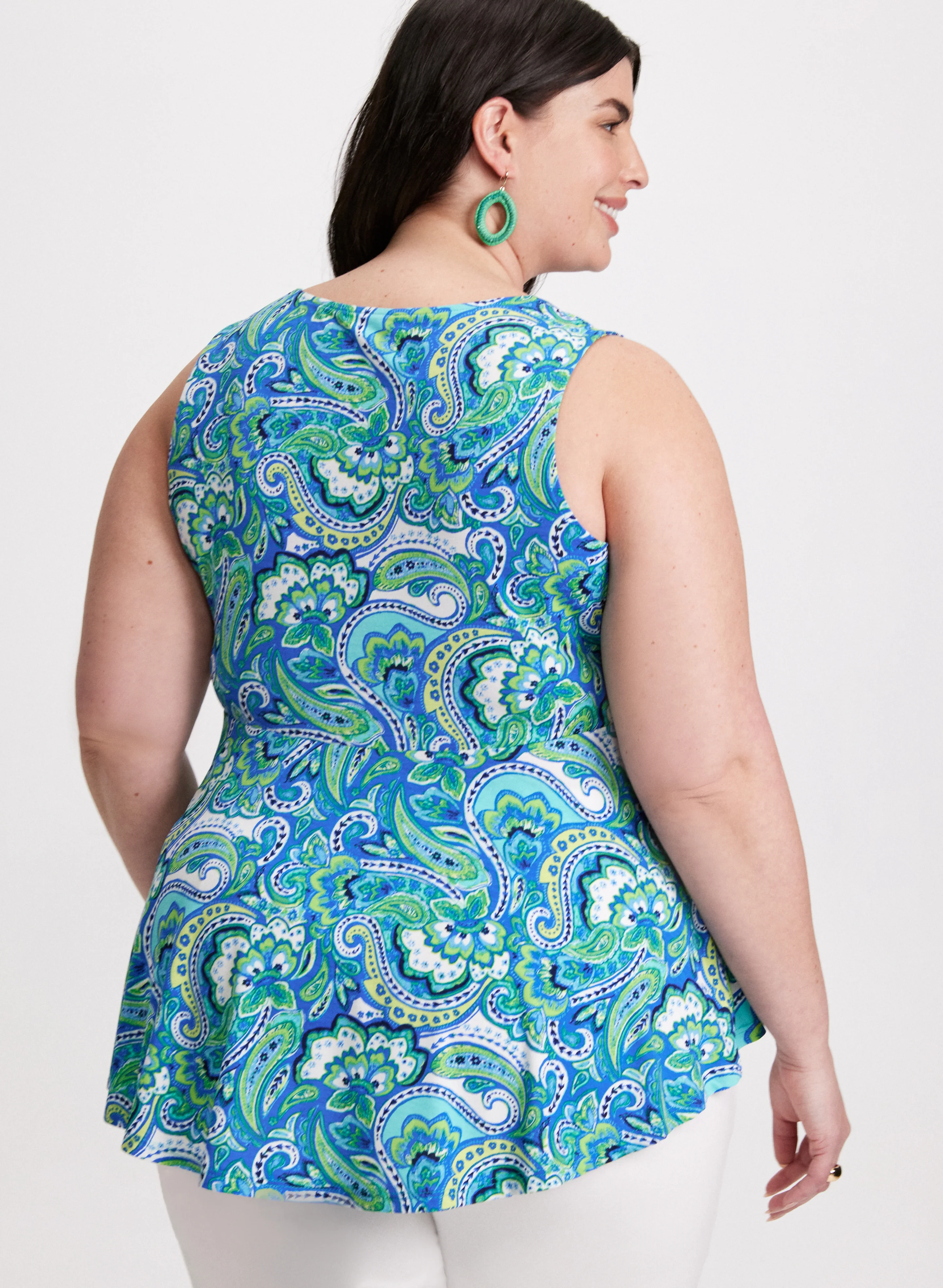 Peplum Paisley Top - Image 4
