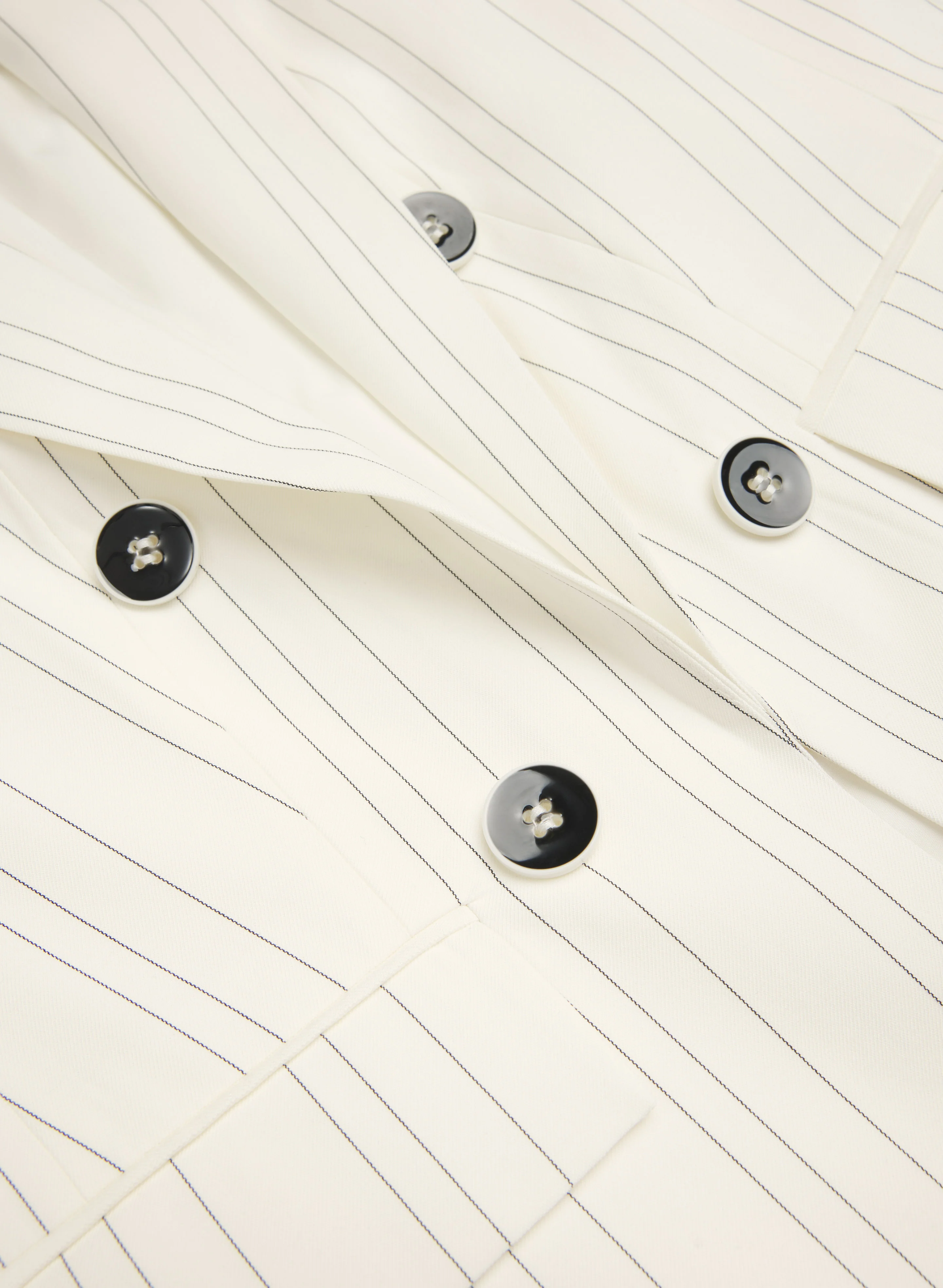 Pin Stripe Open-Front Blazer - Image 8