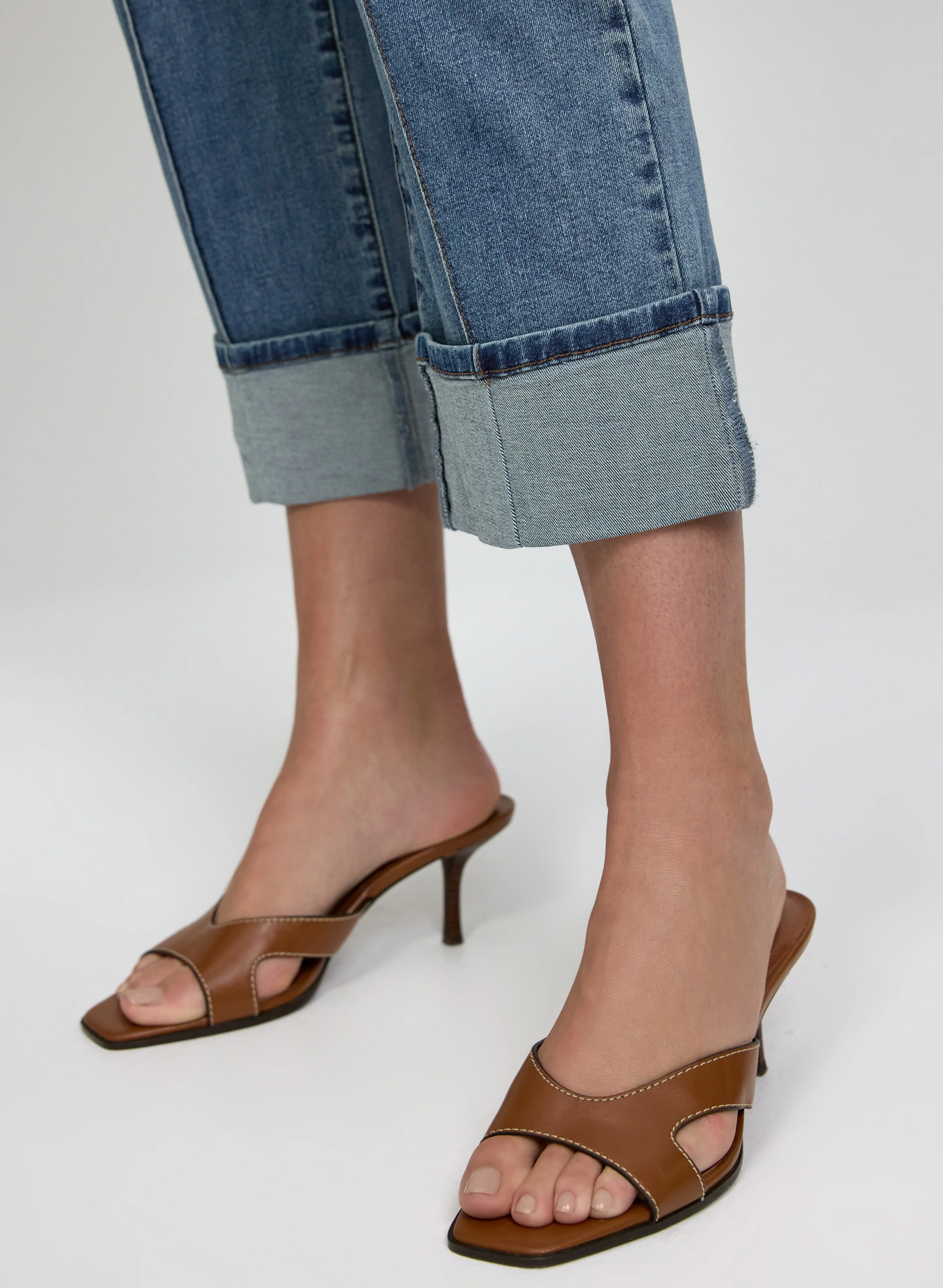 Pinched Seam Denim Capris - Image 9