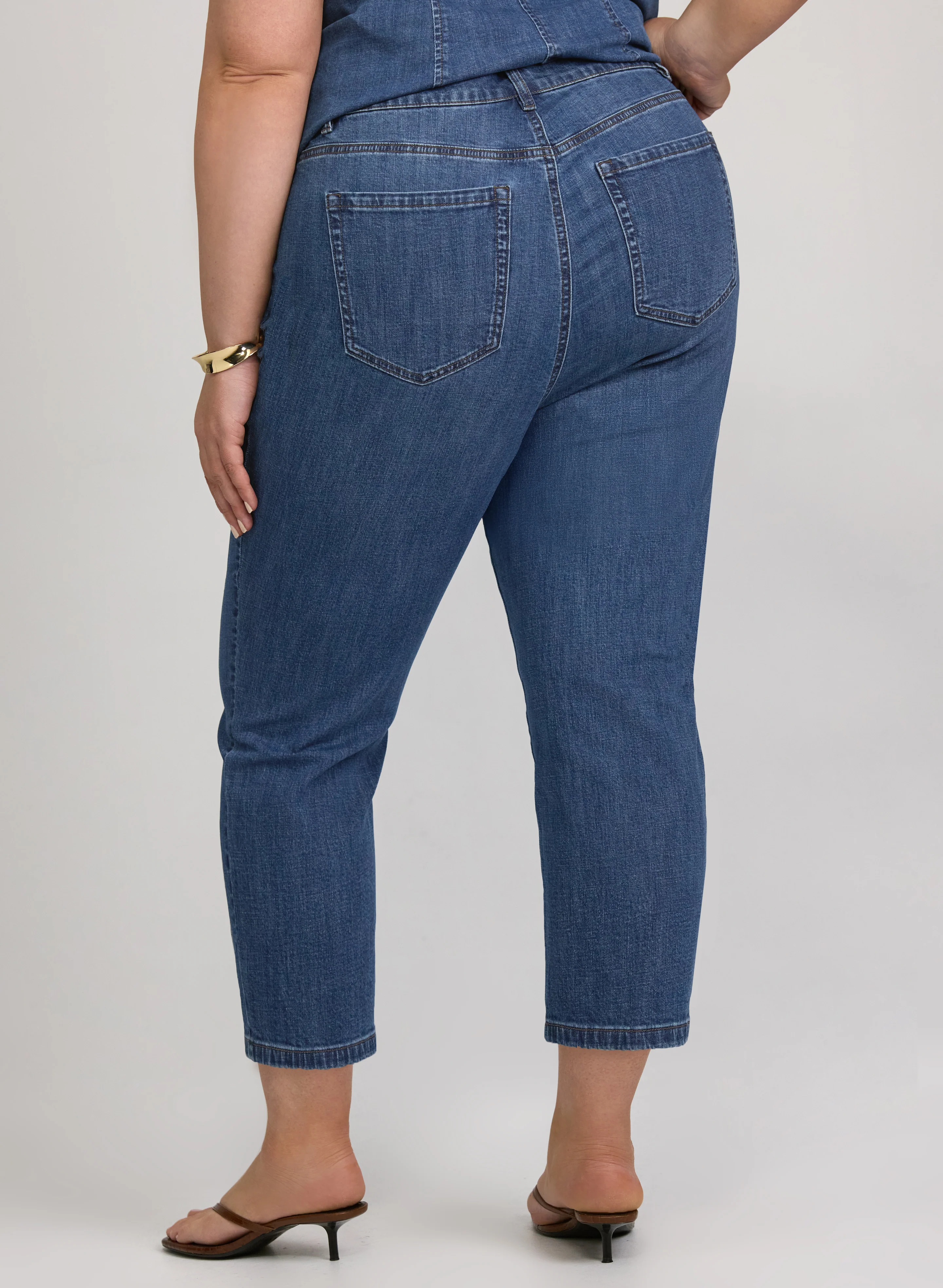 Melanie Lyne - Pinched Seam Denim Capris - Image 2