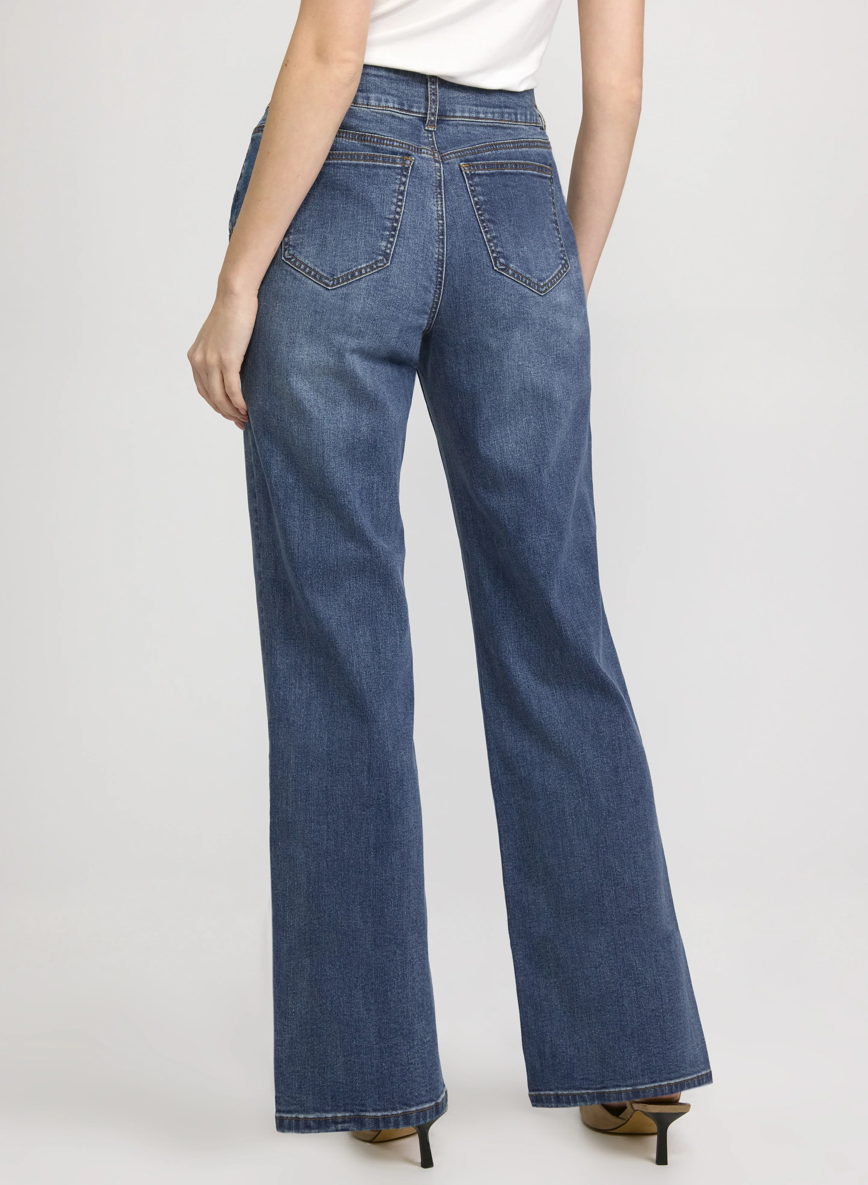 Pinched Seam Flare-Leg Jeans - Image 4