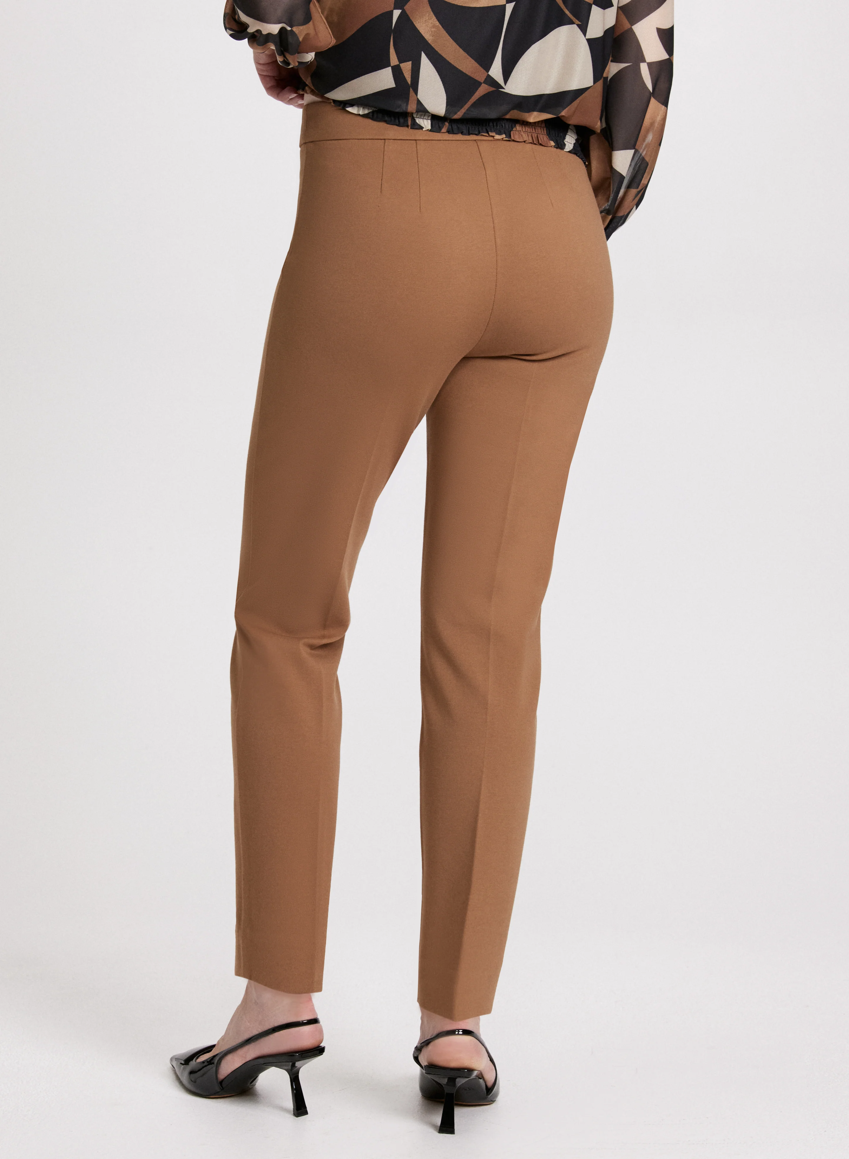 Emma Pintuck Detail Slim-Leg Pants – Regular - Image 2