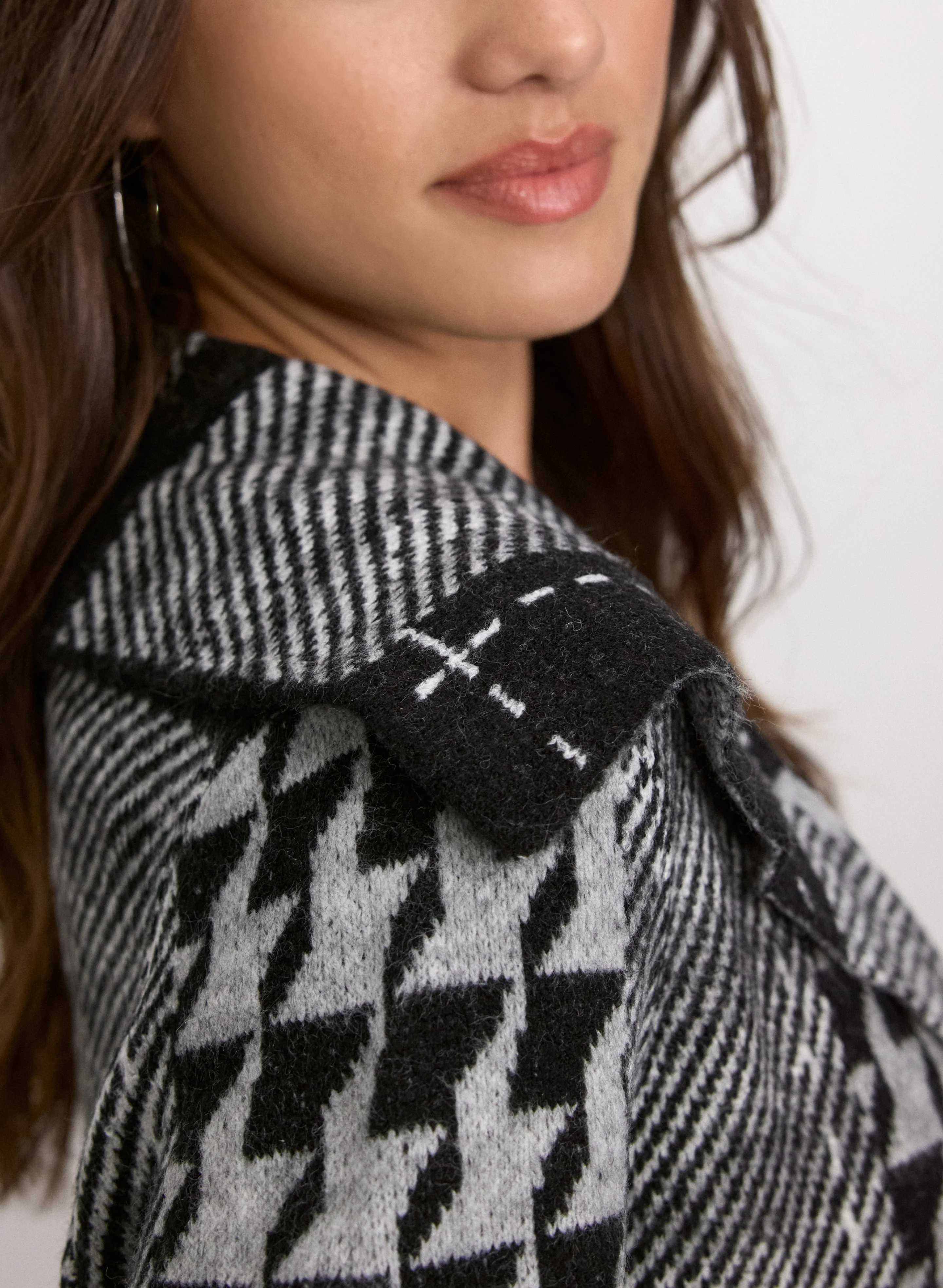 Plaid Knit Cardigan - Image 6