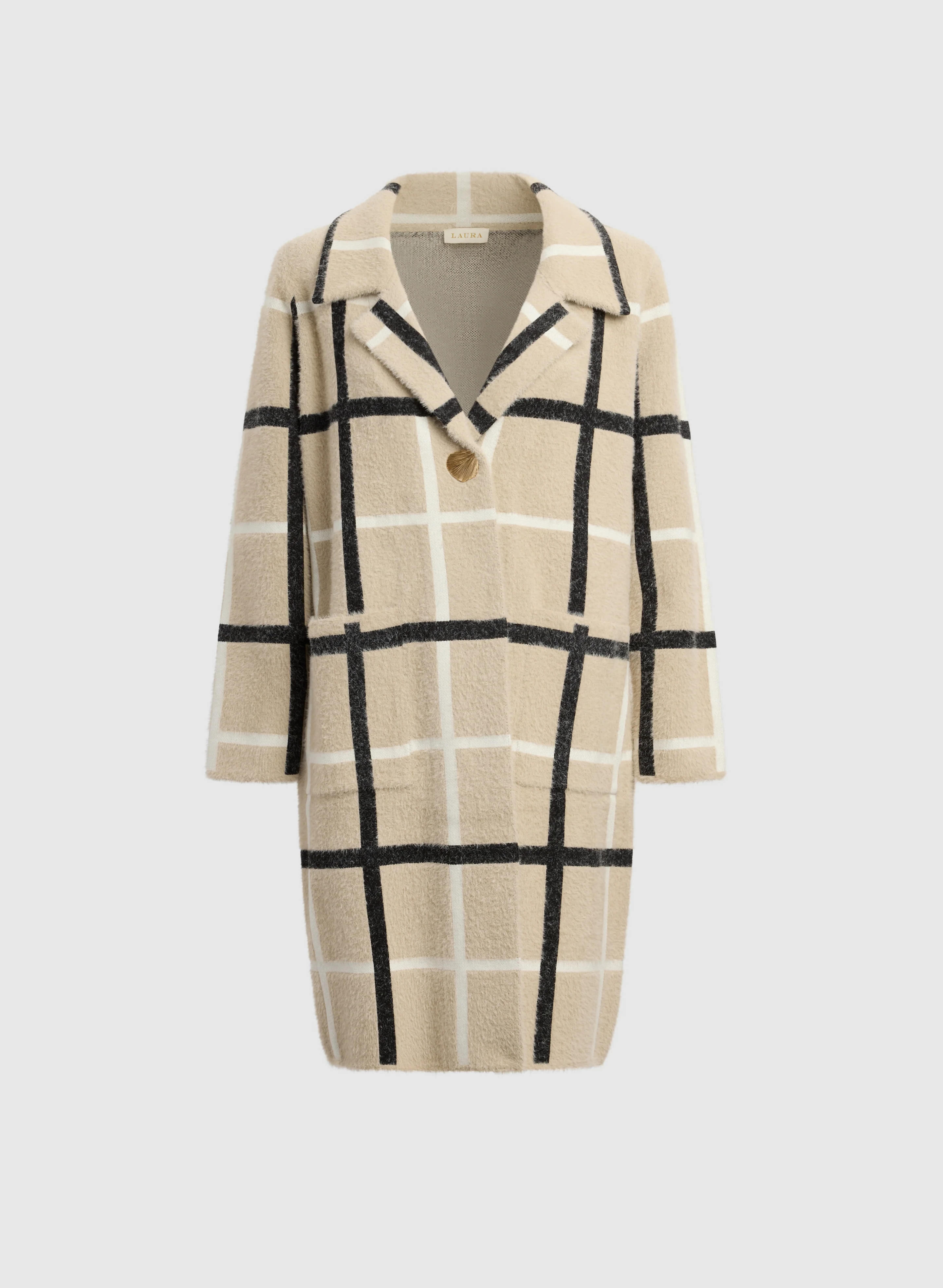 Plaid Knit Cardigan - Image 6