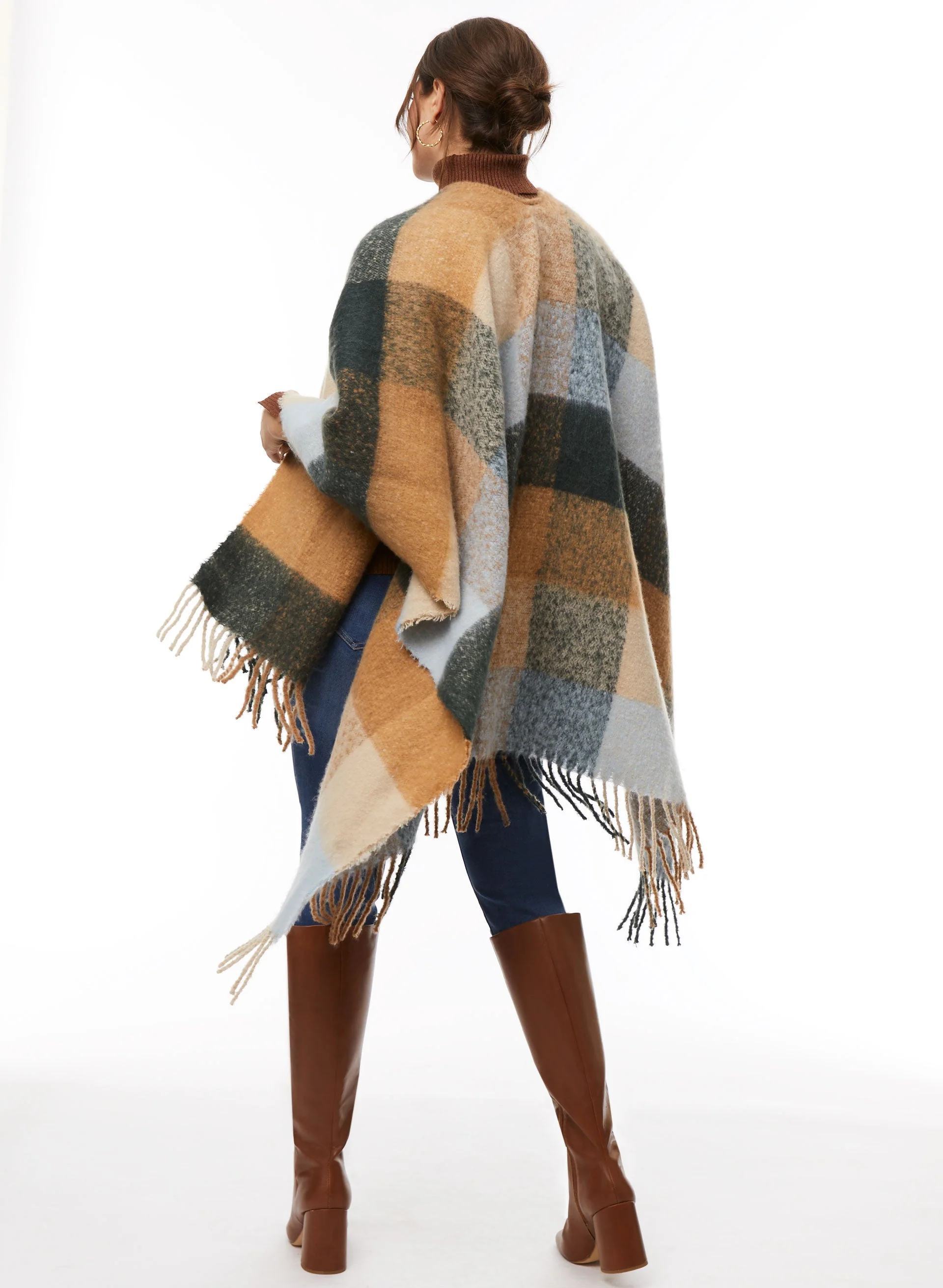 Plaid Motif Pashmina Wrap - Image 2