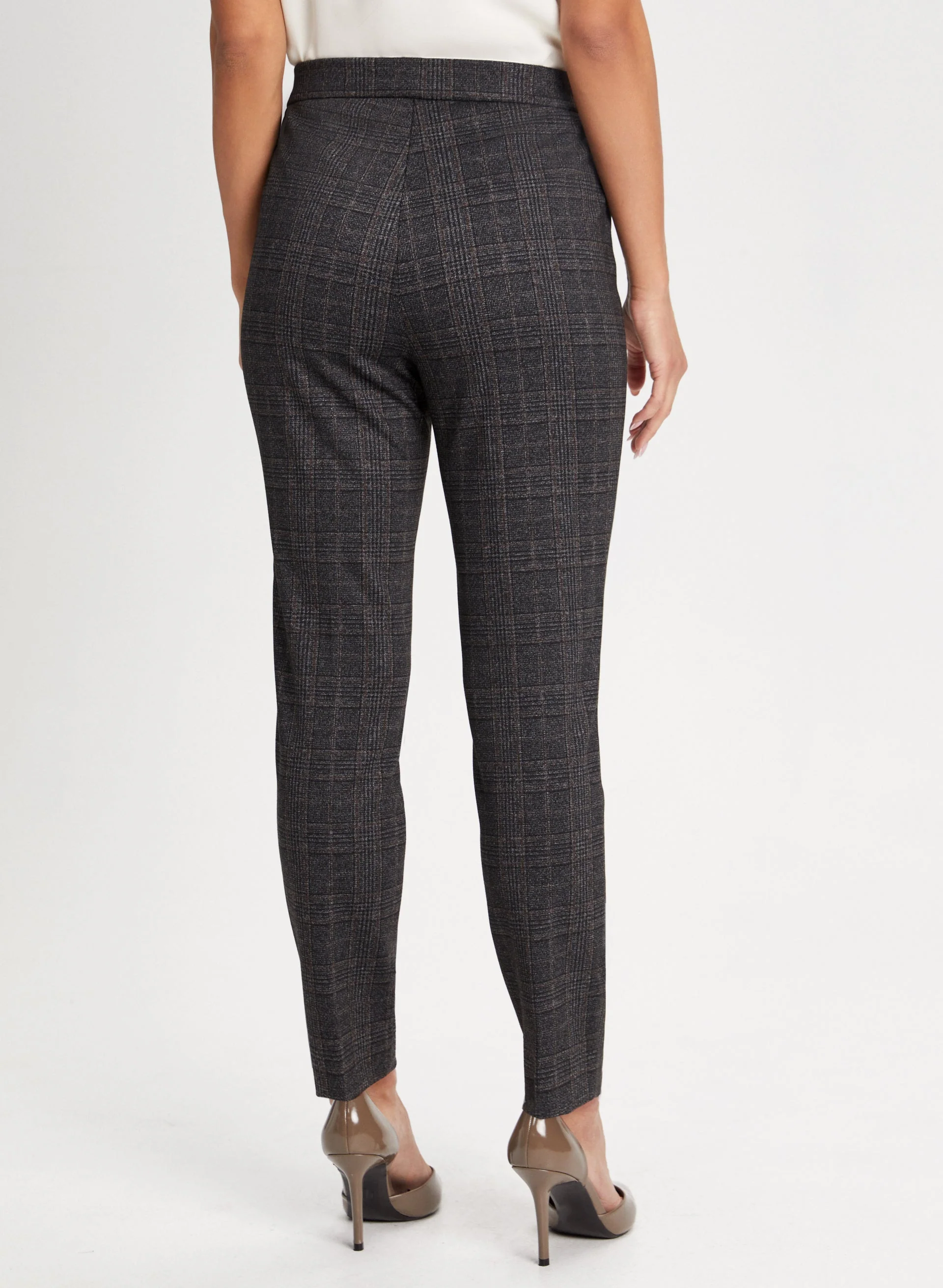 Plaid Print Pull-On Pants - Image 2