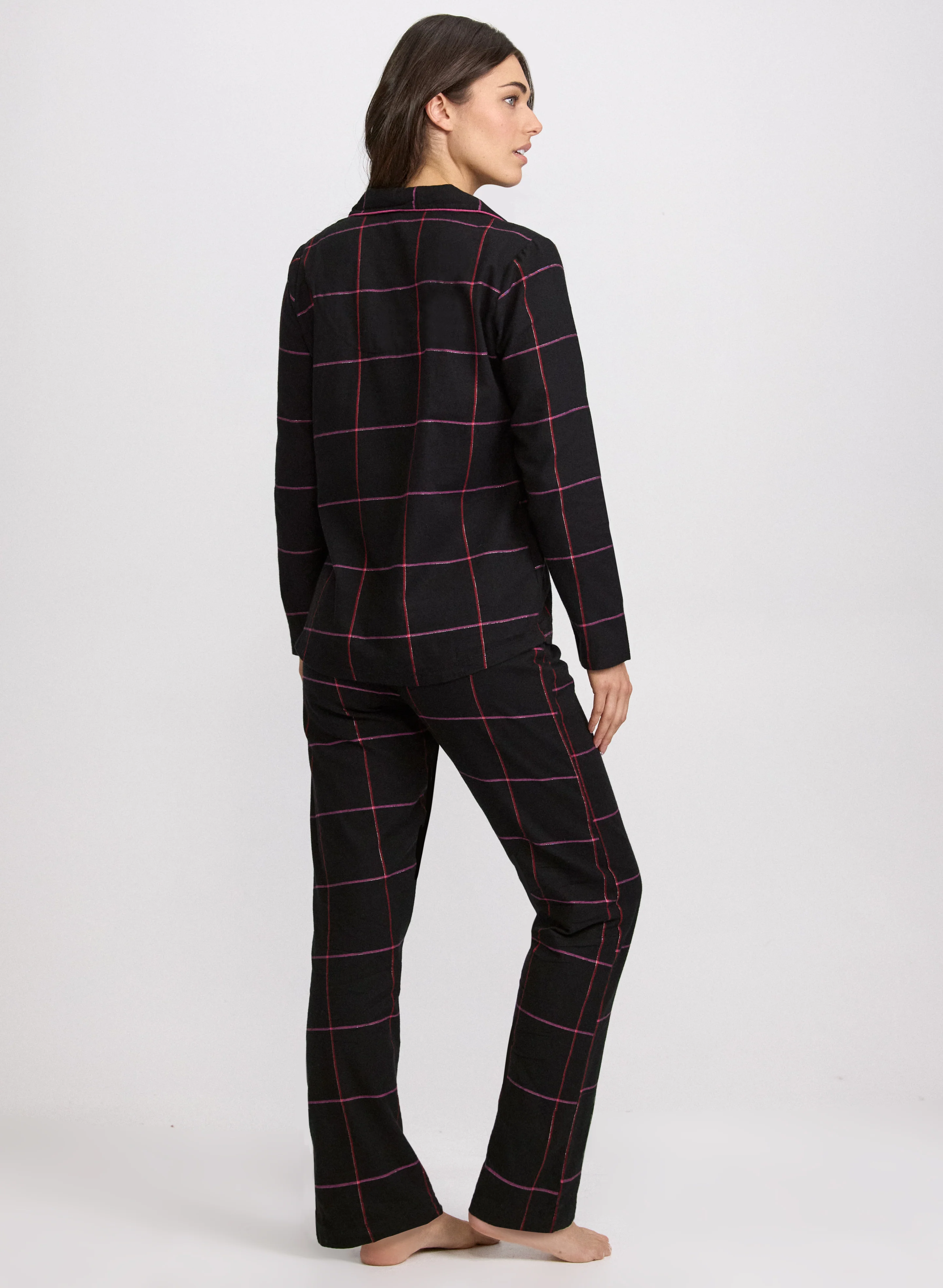 Plaid Print Pyjama Set - Image 2