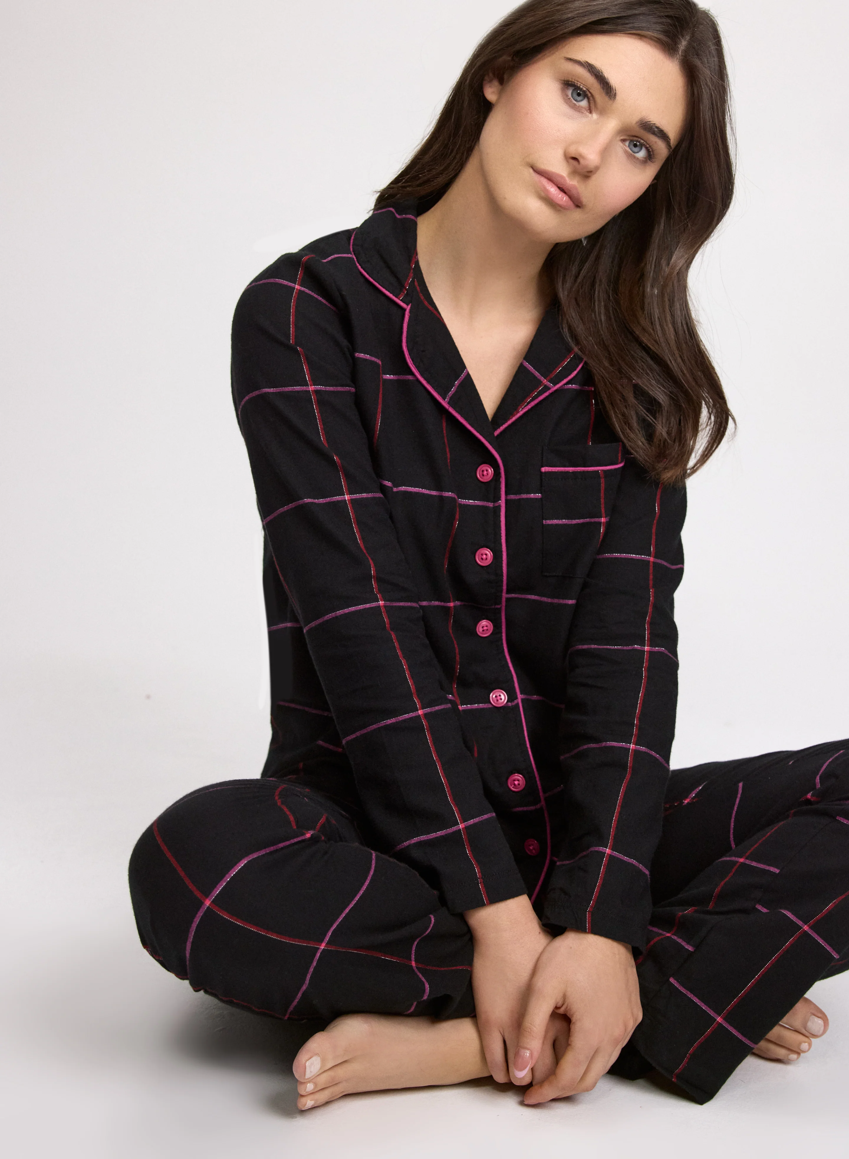 Plaid Print Pyjama Set - Image 3