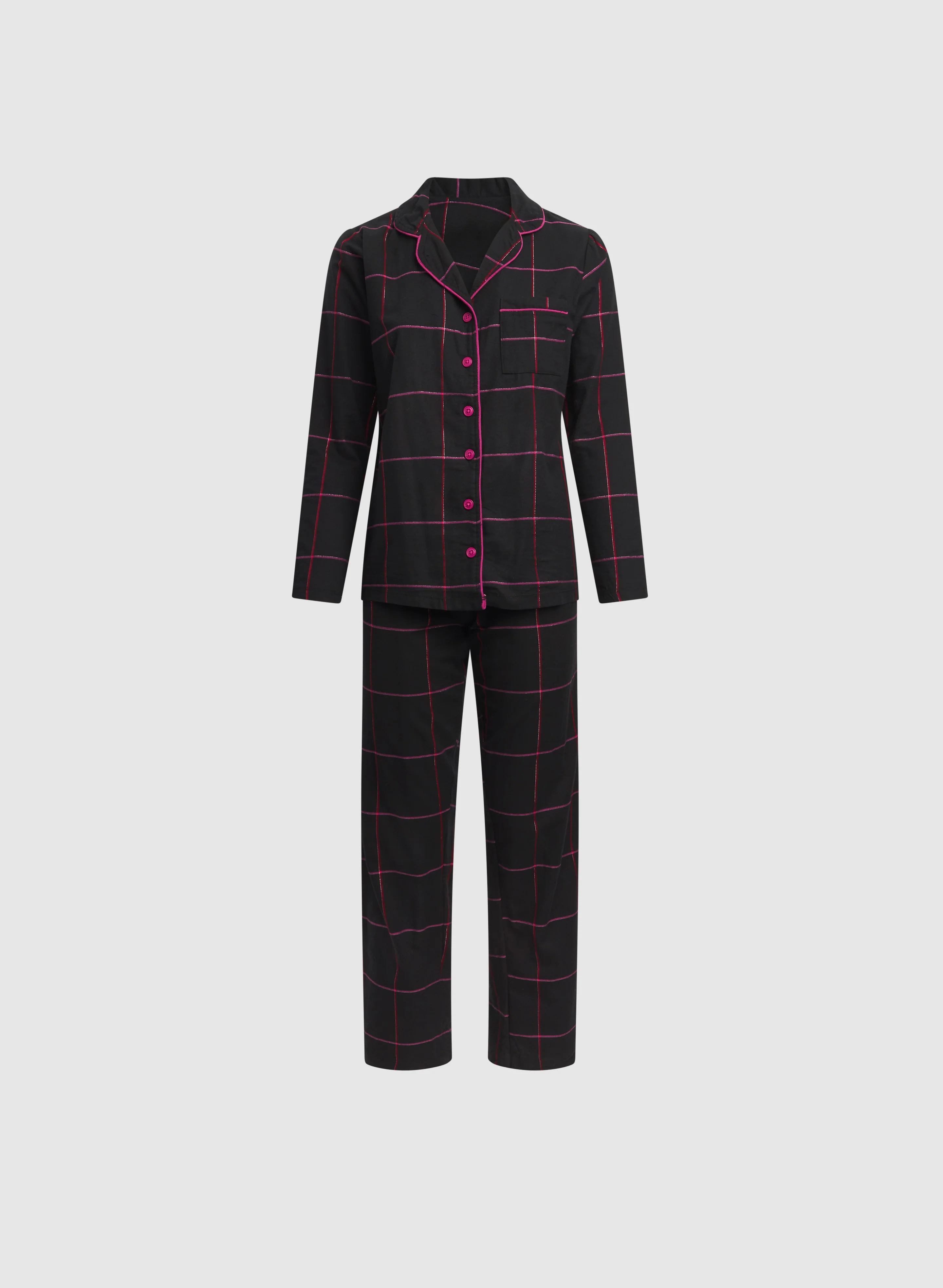Plaid Print Pyjama Set - Image 6