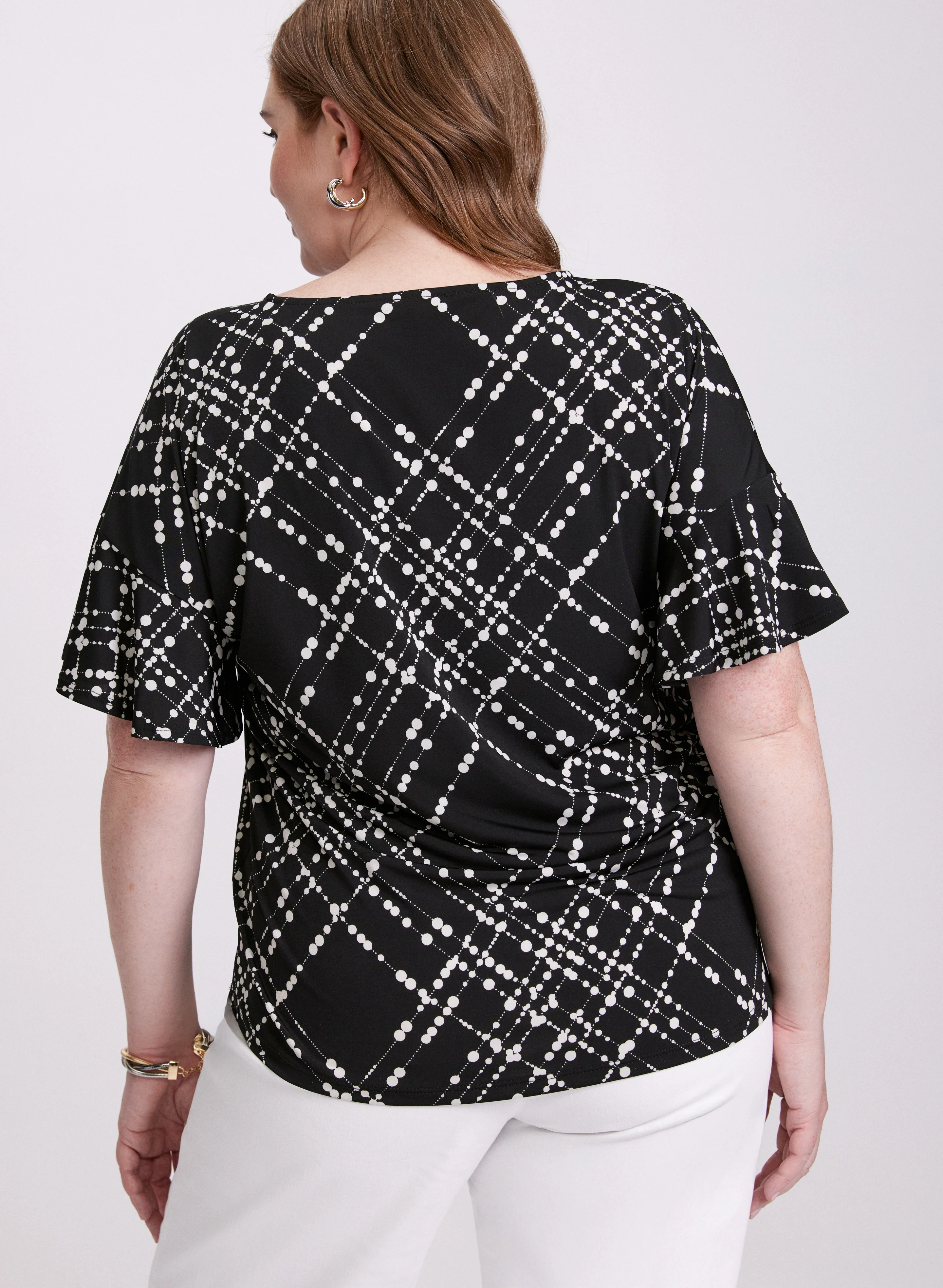 Plaid Print Top - Image 4