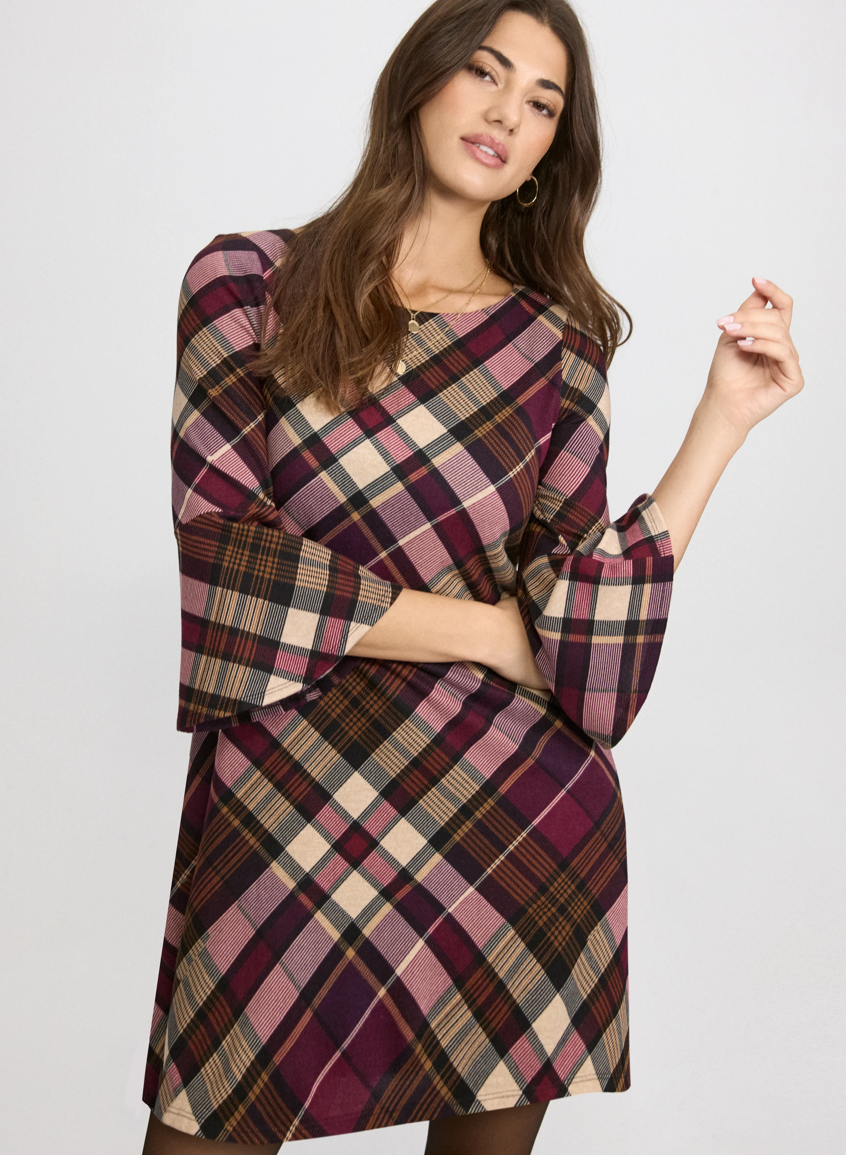 Plaid Sweater Dress - Image 2