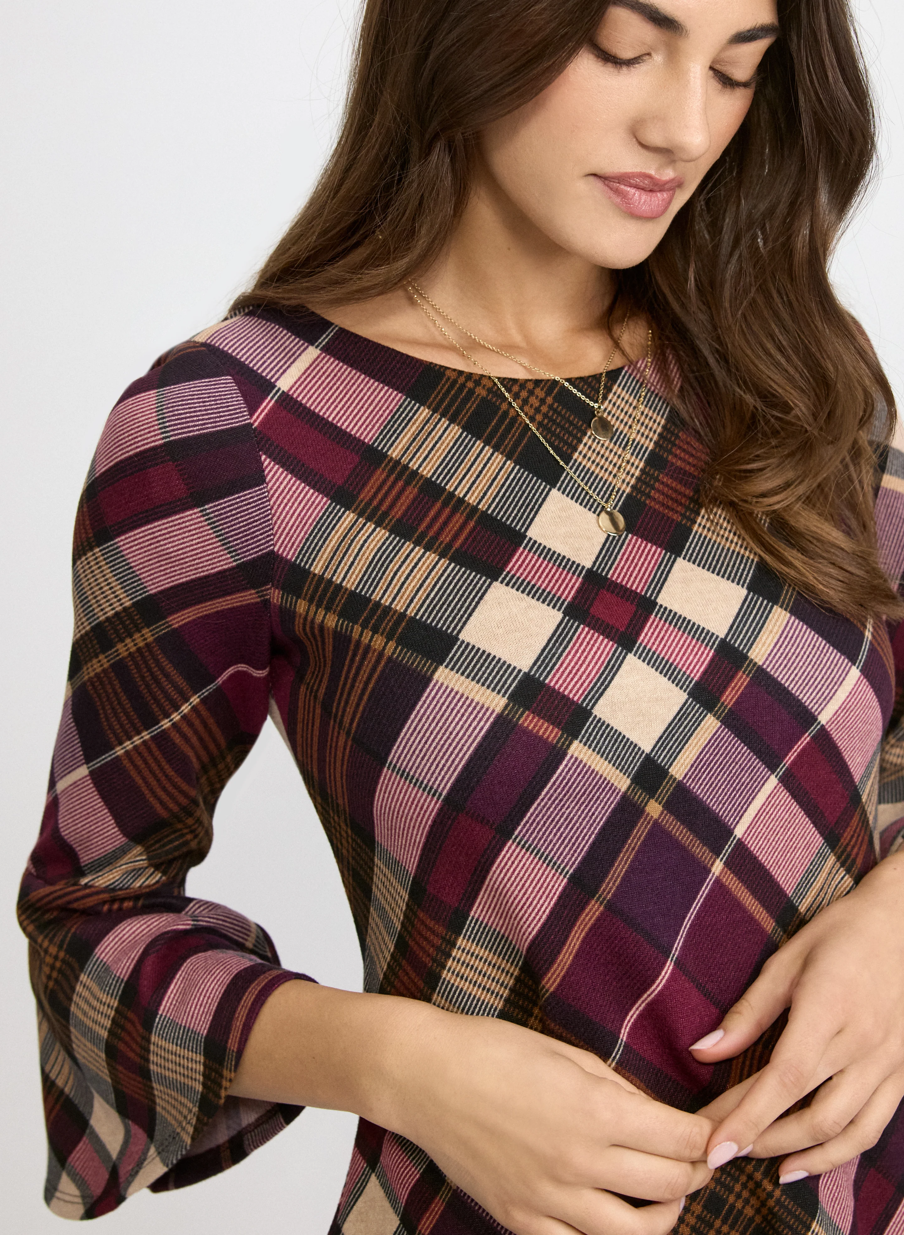 Plaid Sweater Dress - Image 5