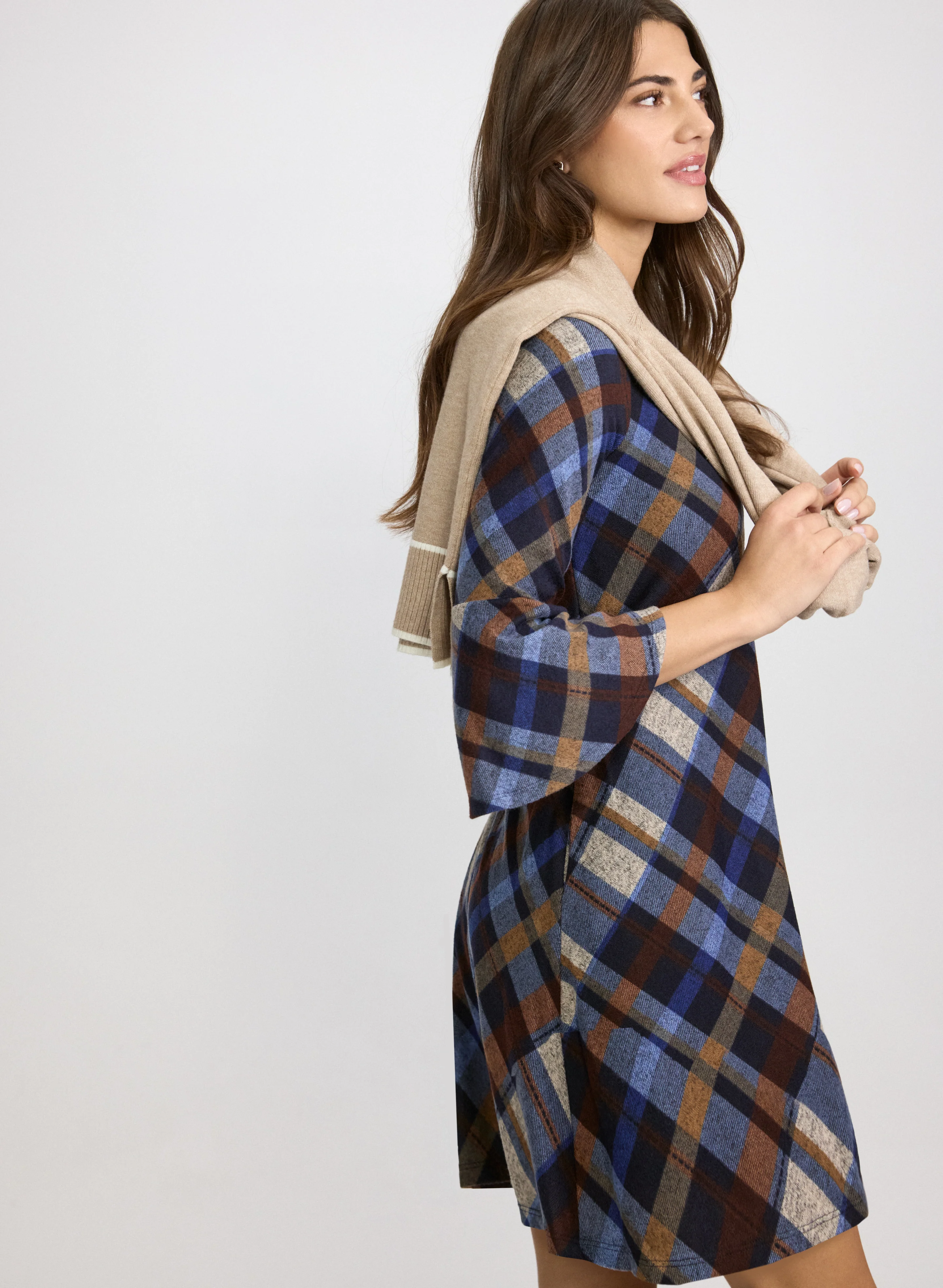 Plaid Sweater Dress - Image 3