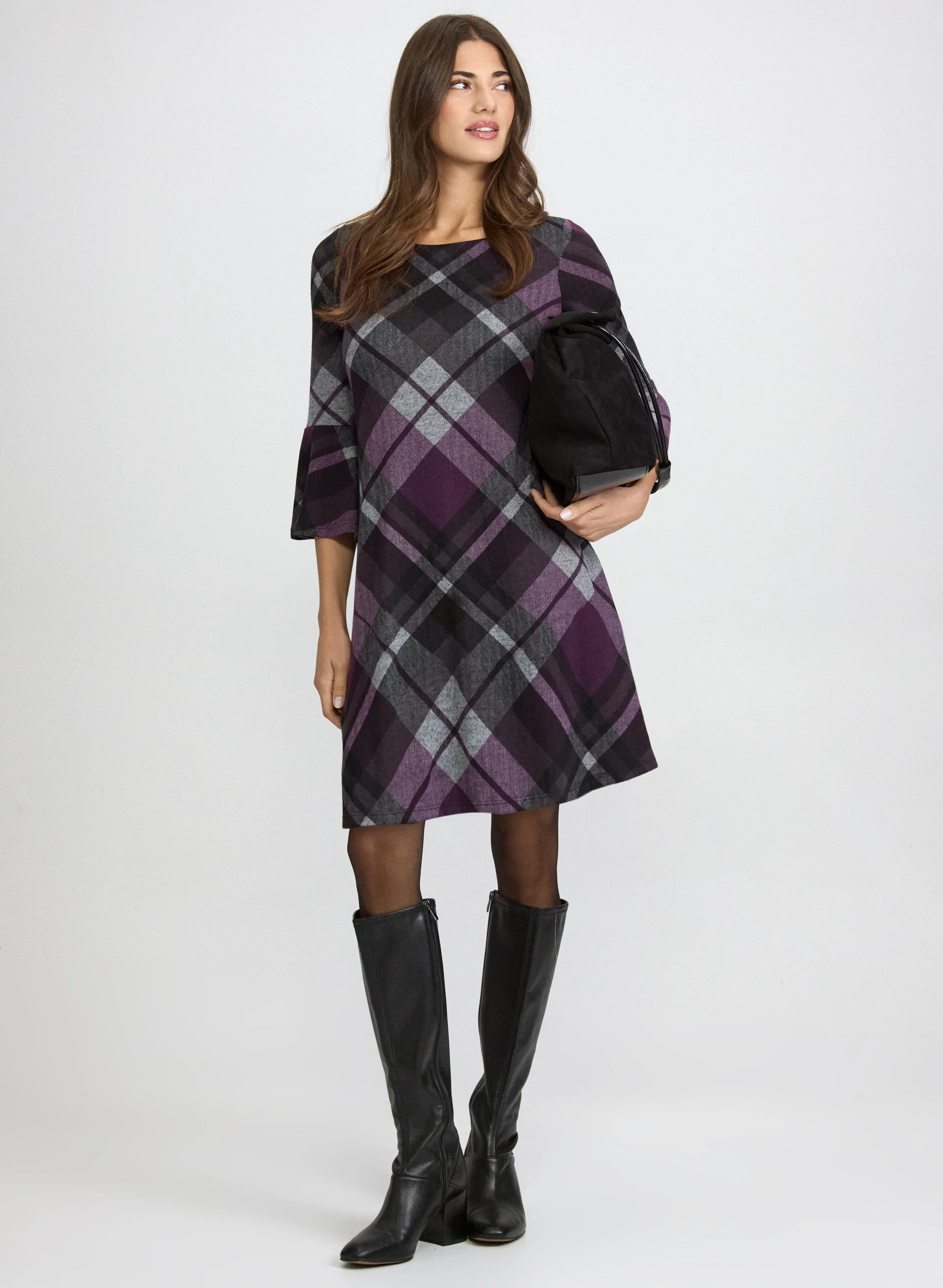 Plaid Sweater Dress