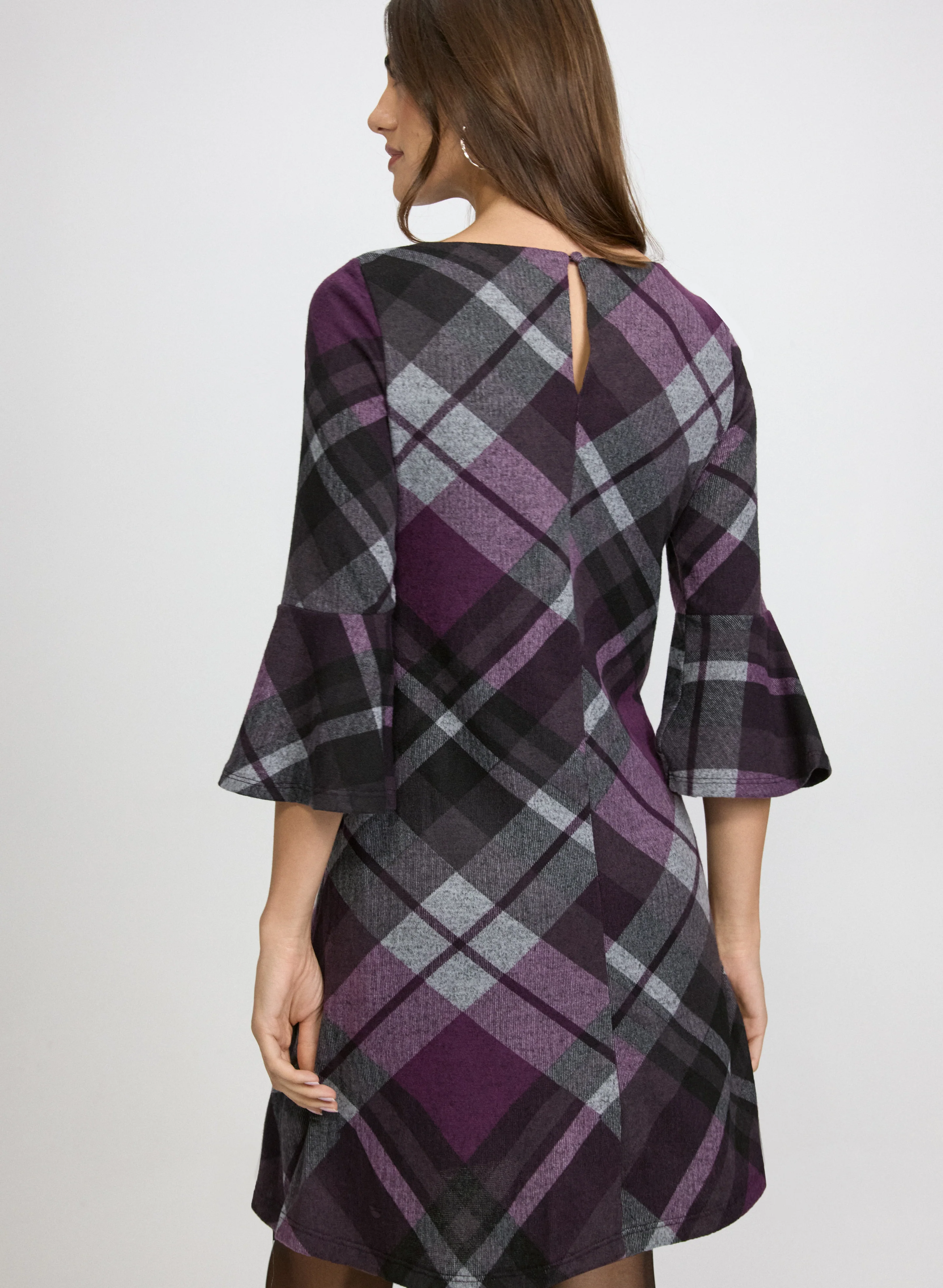 Plaid Sweater Dress - Image 4