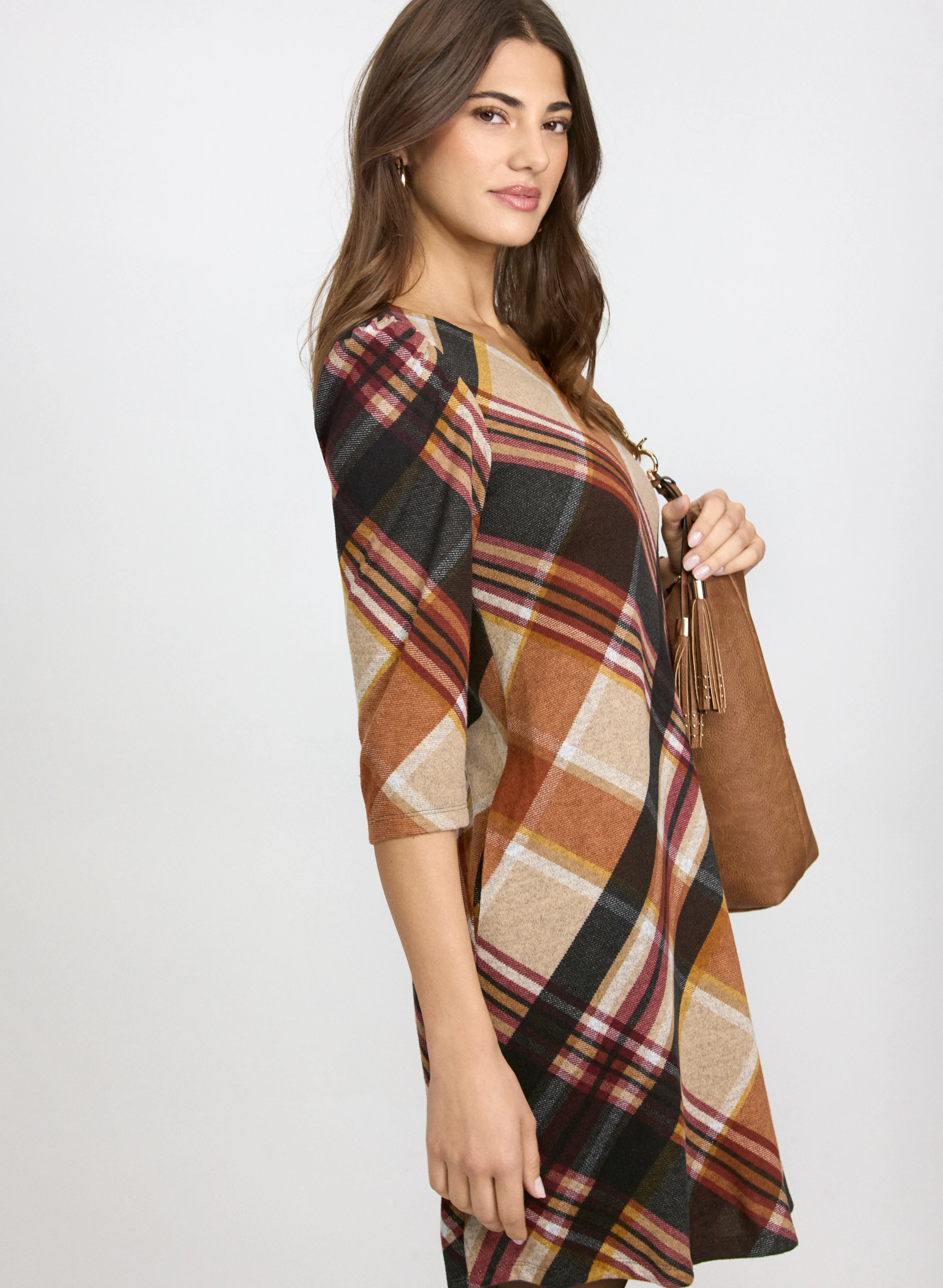 Plaid Sweater Dress - Image 3