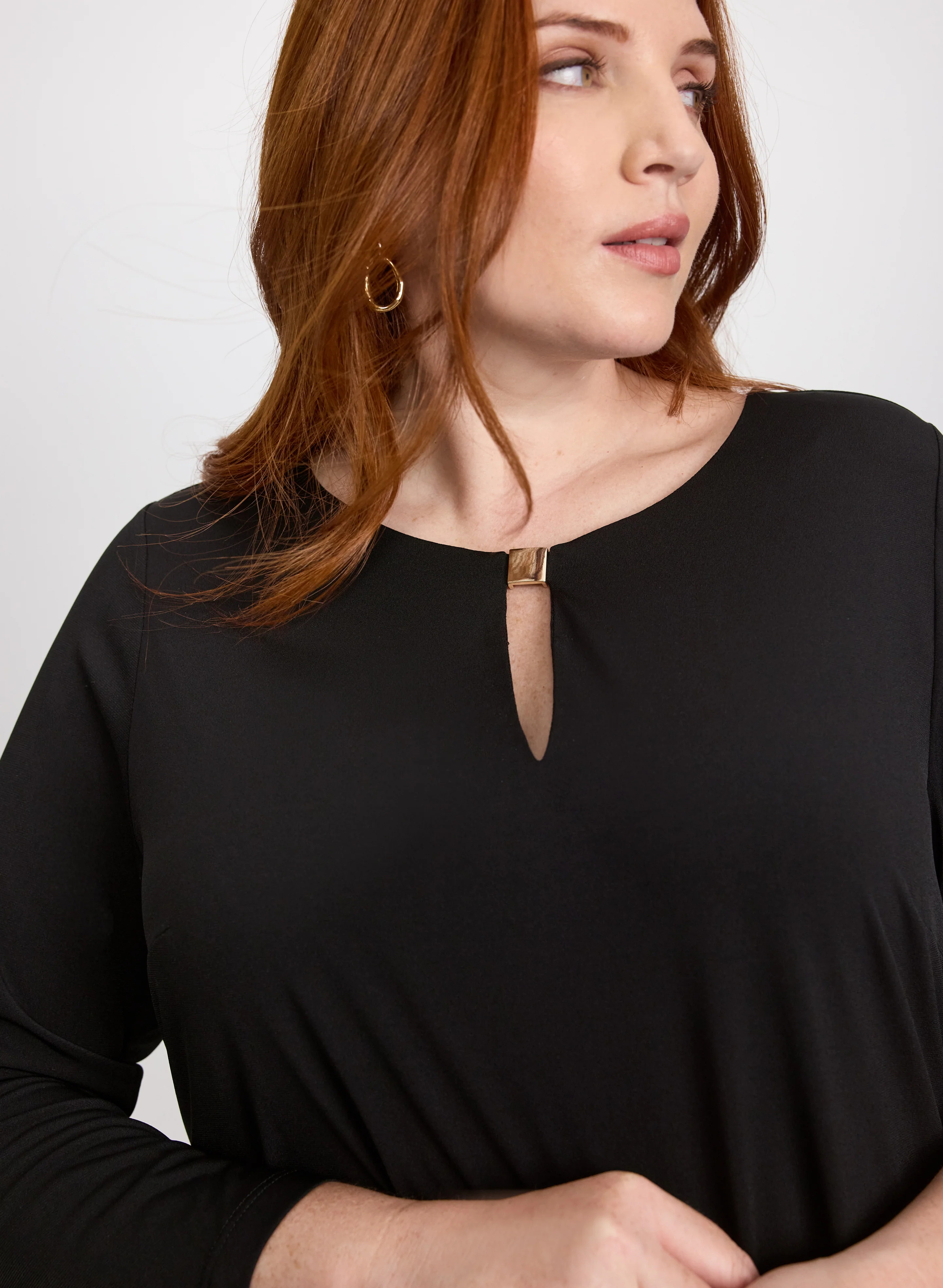 Pleated Chiffon Detail Blouse - Image 2