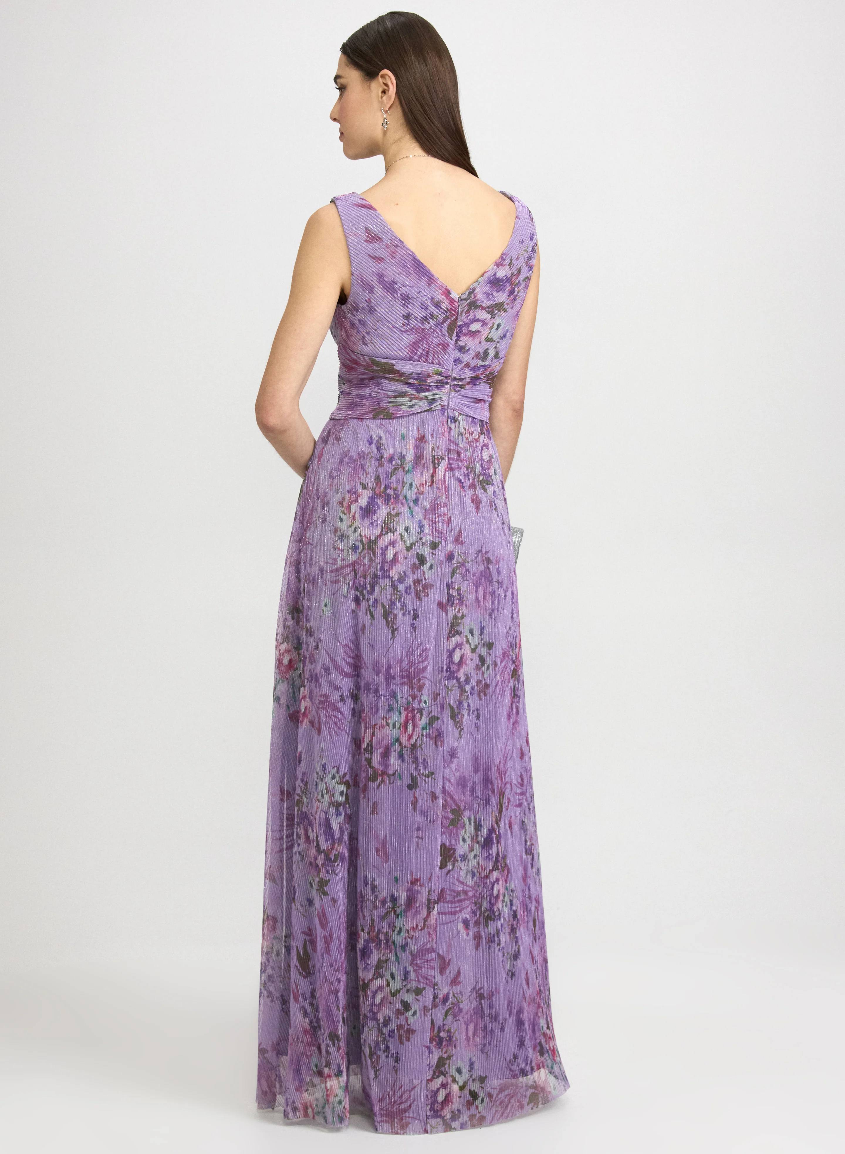 Pleated Floral Dress - Image 4