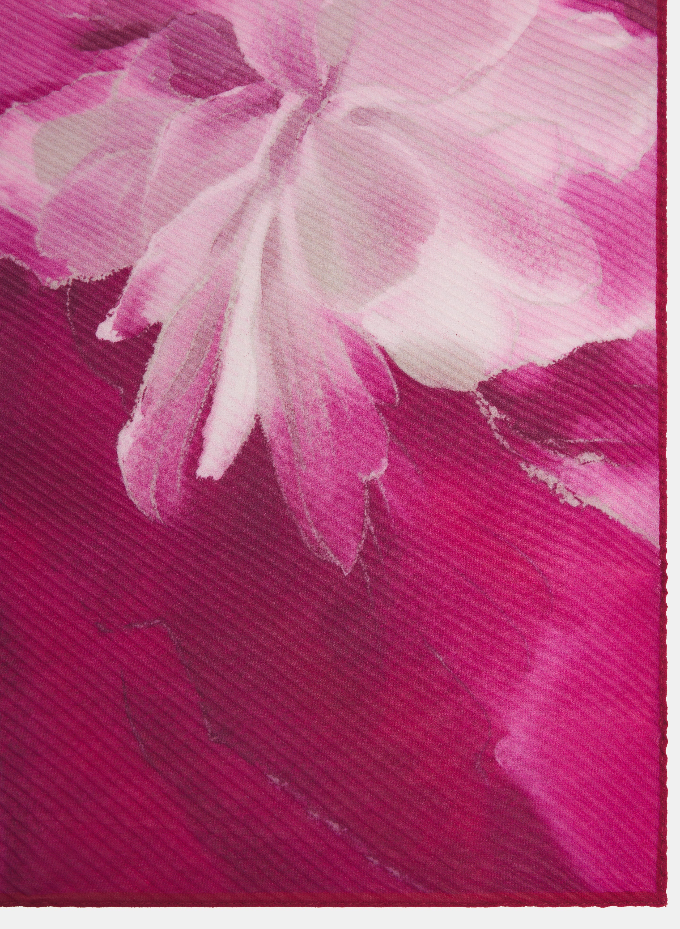 Pleated Floral Scarf - Image 3