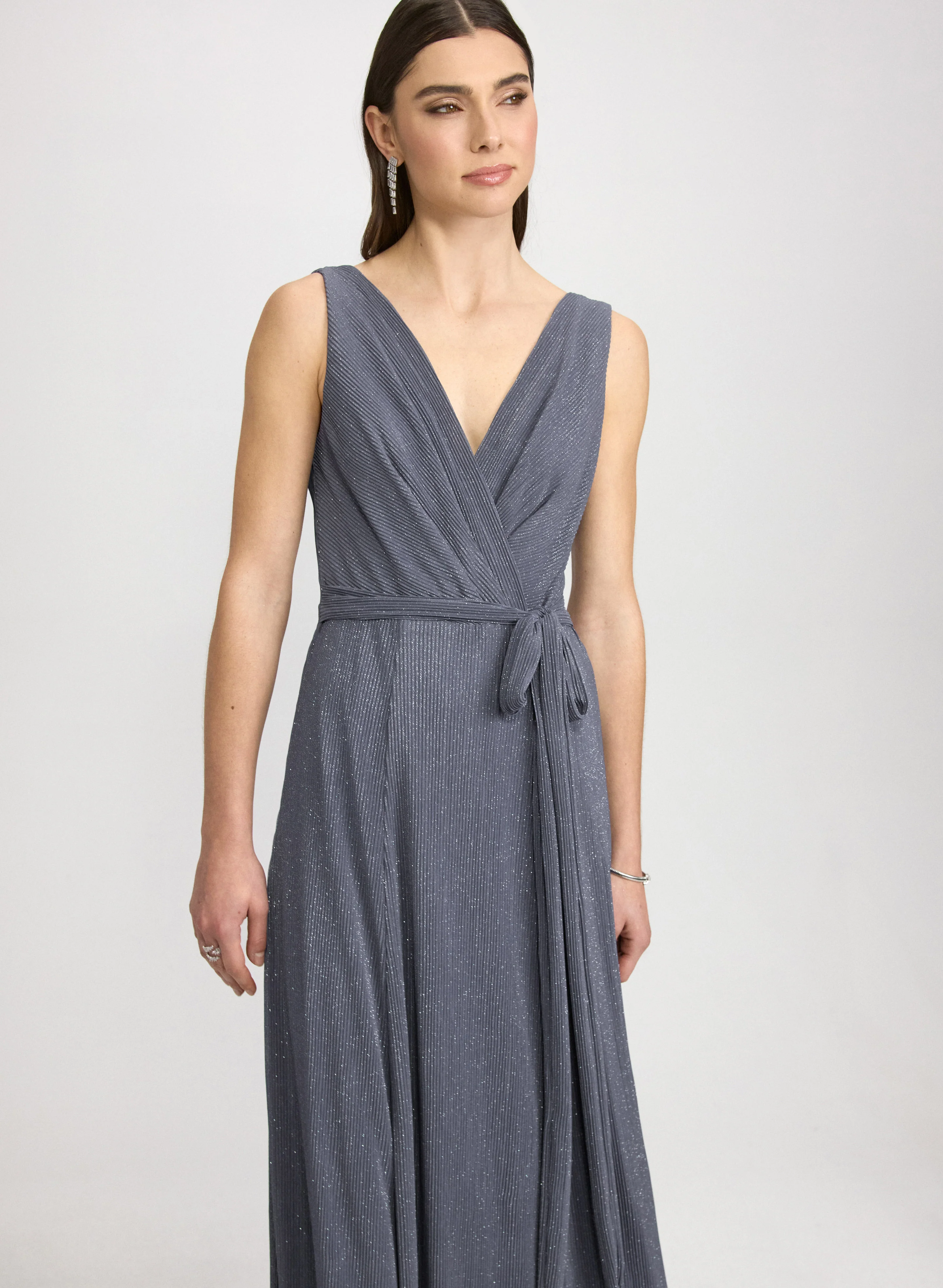 Pleated Glitter Dress - Image 5