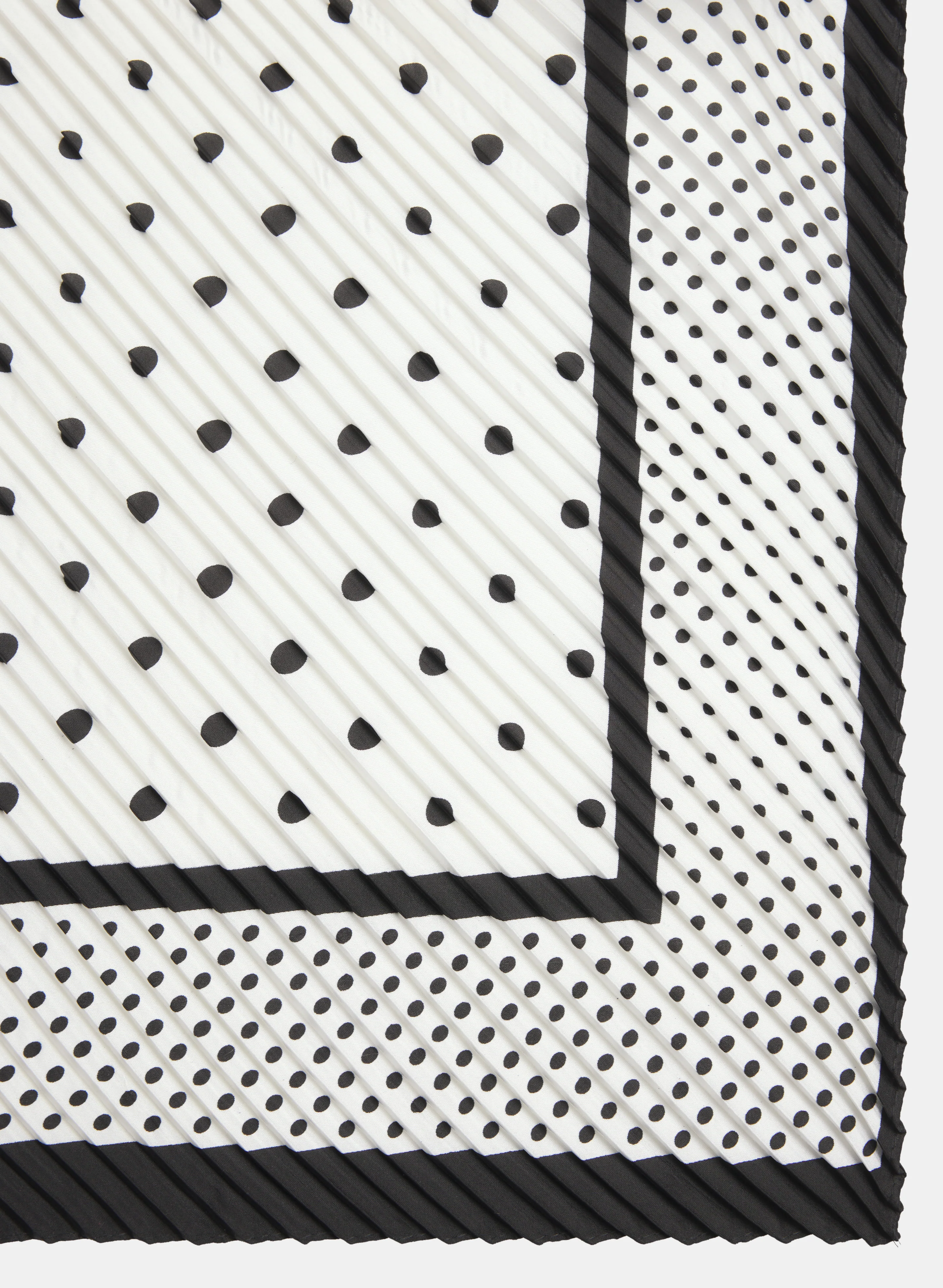 Pleated Polka Dot Neckie Scarf - Image 2