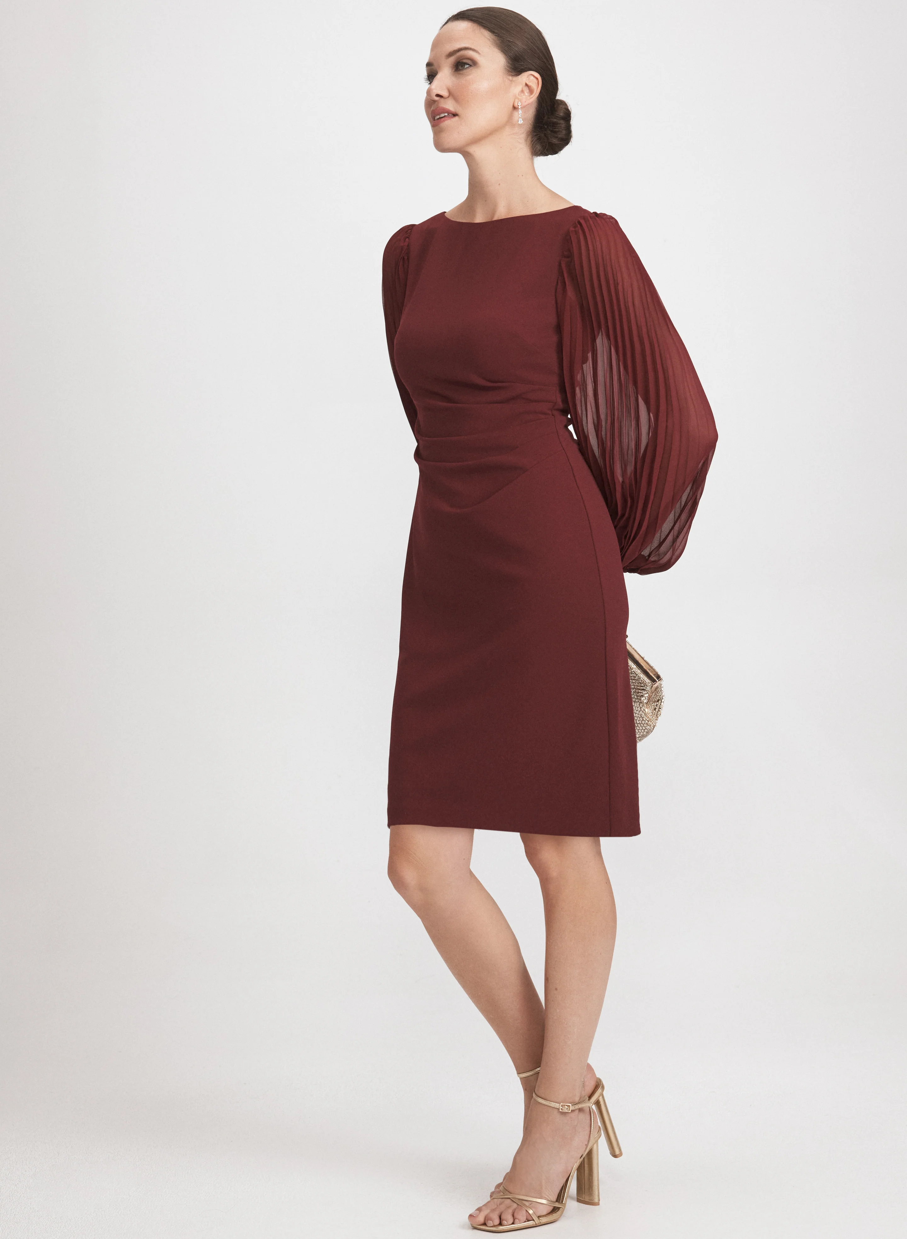 Pleated Sleeve Dress - Image 2