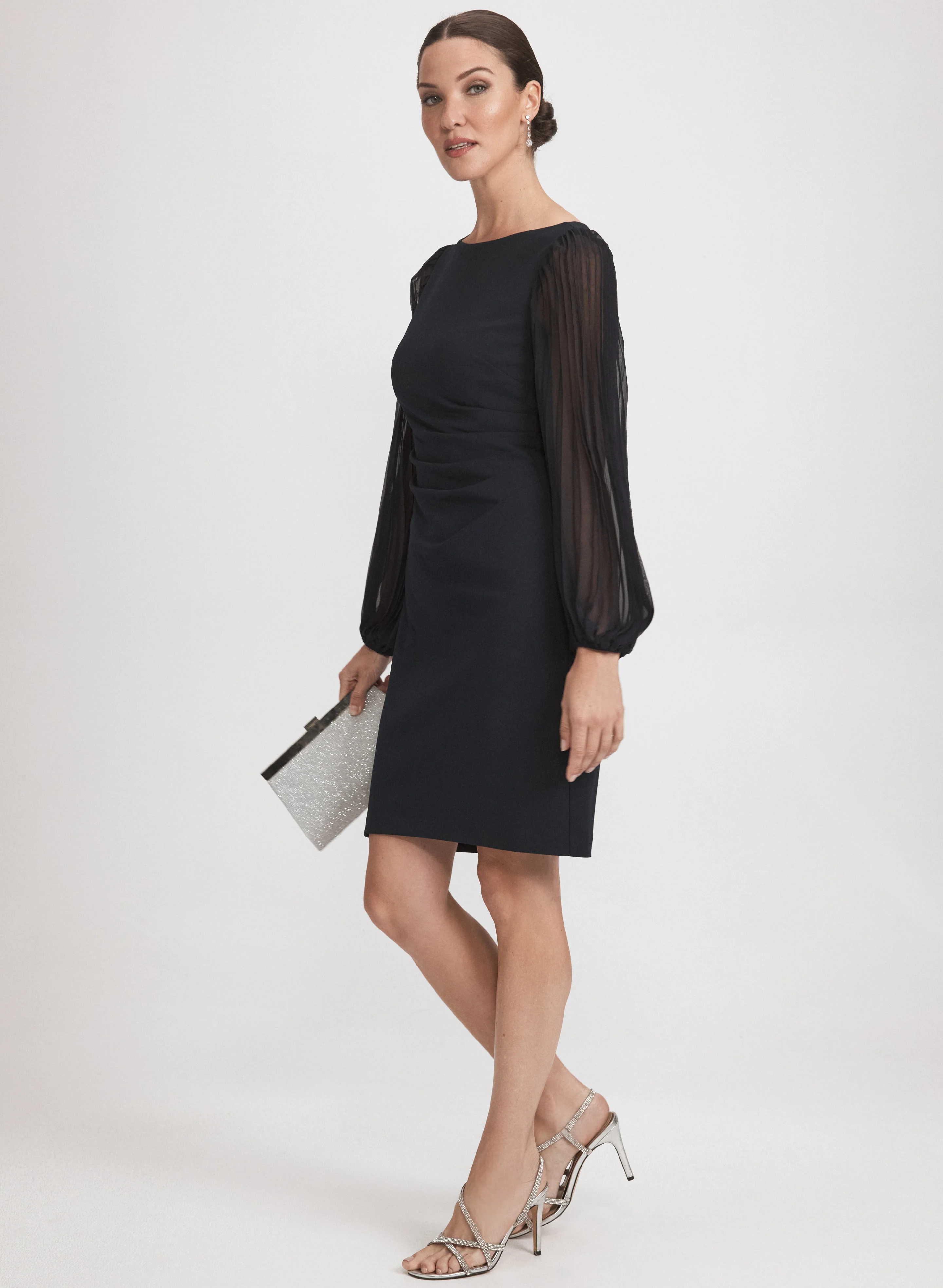 Pleated Sleeve Dress - Image 3